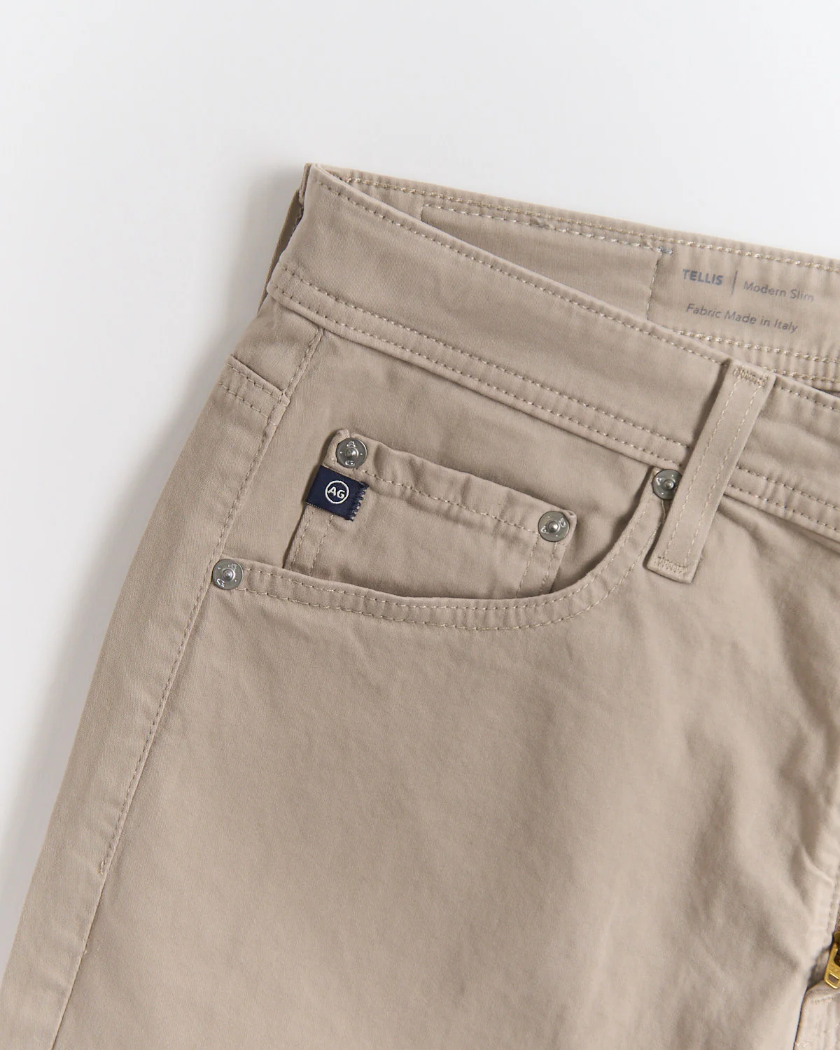 Tellis Desert Stone Brushed Cotton Pants - Image 2
