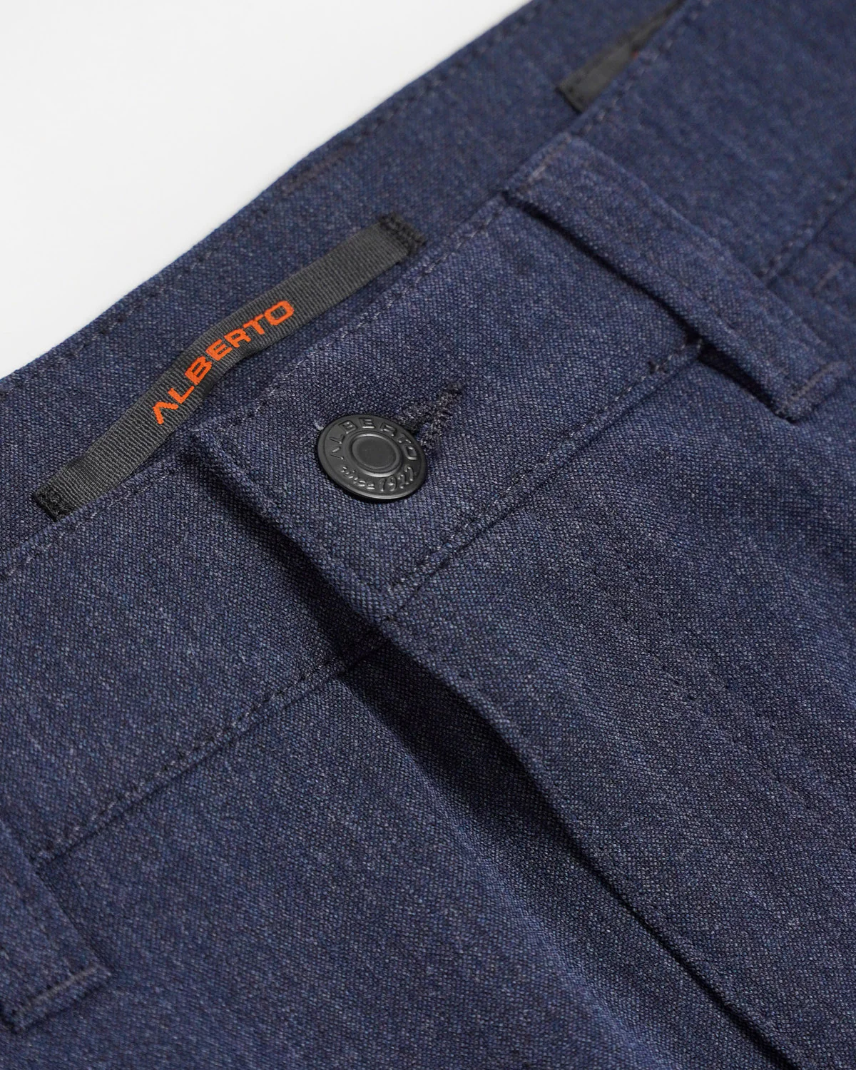 Blue 'Pipe' Regular Slim Fit Ceramica 5 Pocket Tech Dress Pants - Image 4