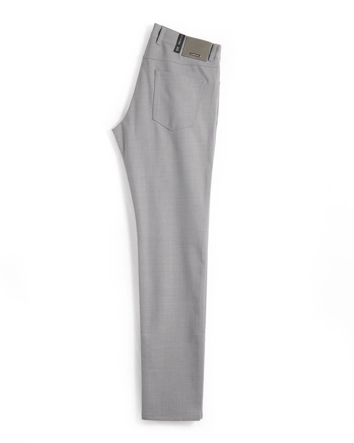 Grey Performance Wool Mix Dressy 5 Pocket Pants - Image 3
