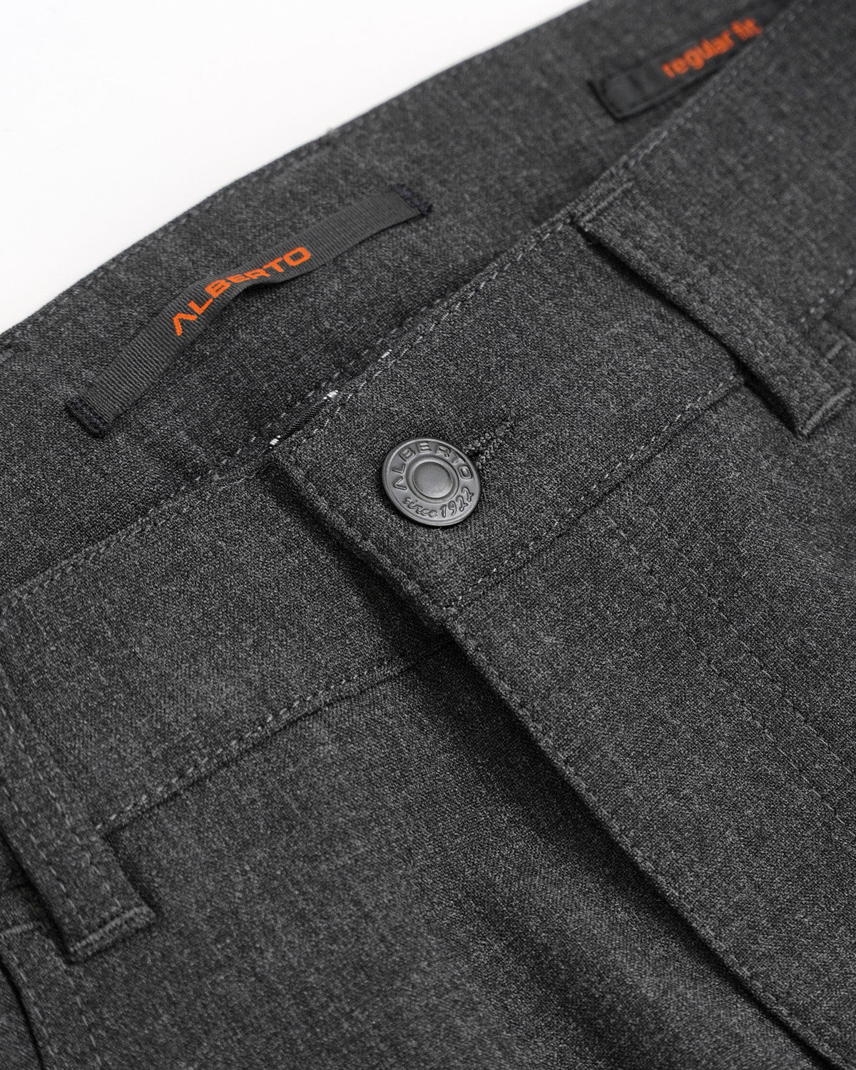Grey 'Pipe' Regular Slim Fit Ceramica 5 Pocket Tech Dress Pants - Image 4