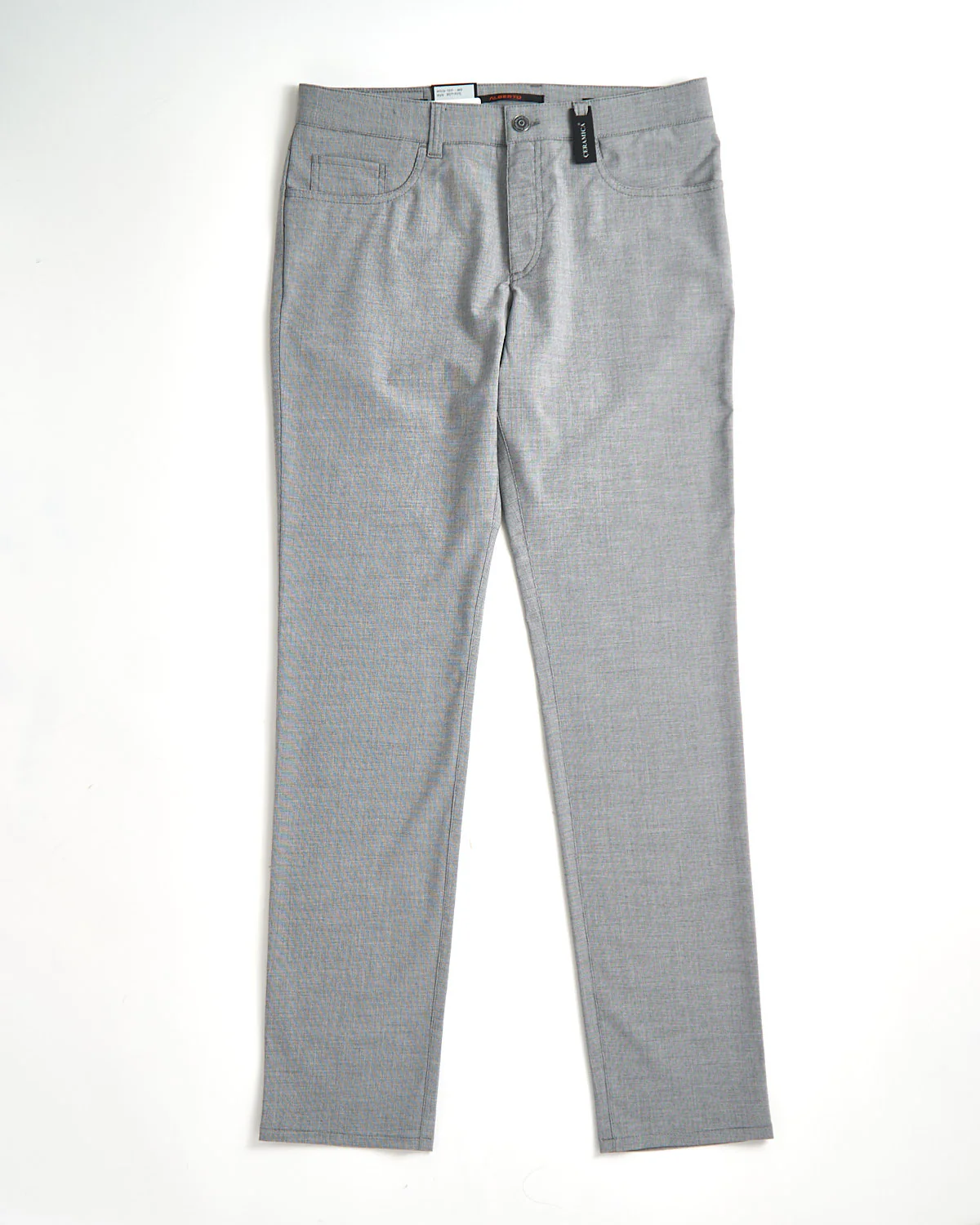 Light Grey Ceramica Structure 'Pipe' 5 Pocket Pants - Image 5