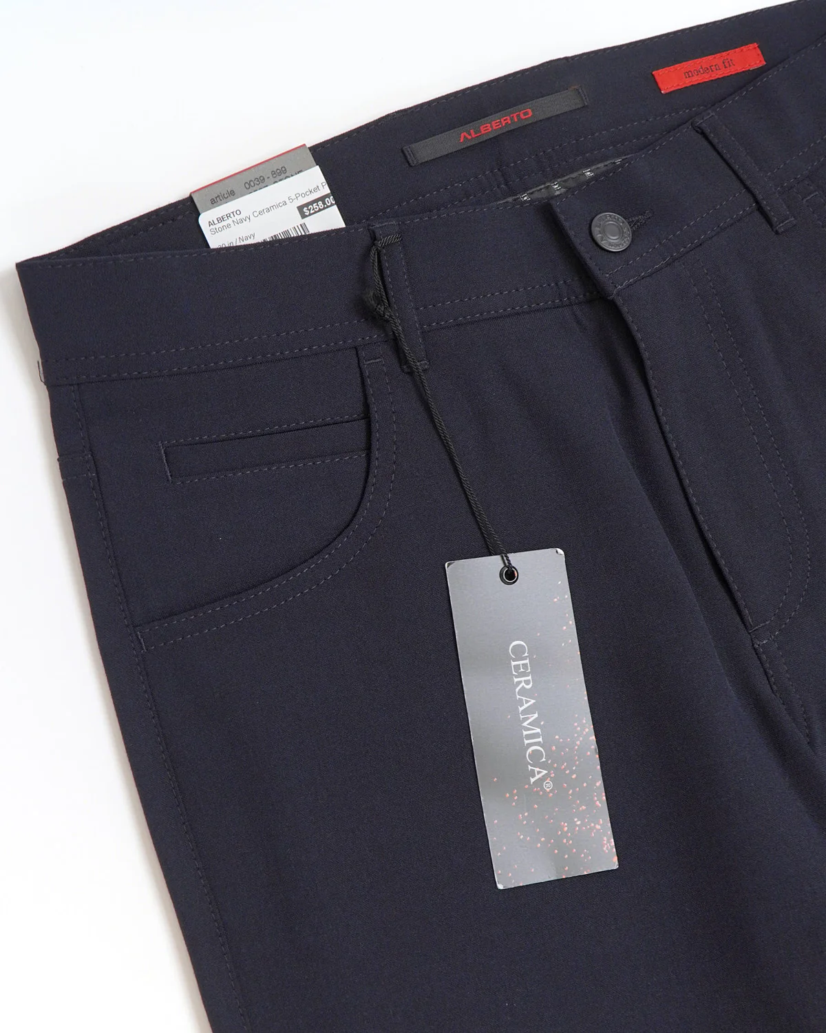 Navy 'Stone' Modern Fit Ceramica 5 Pocket Tech Dress Pants - Image 7