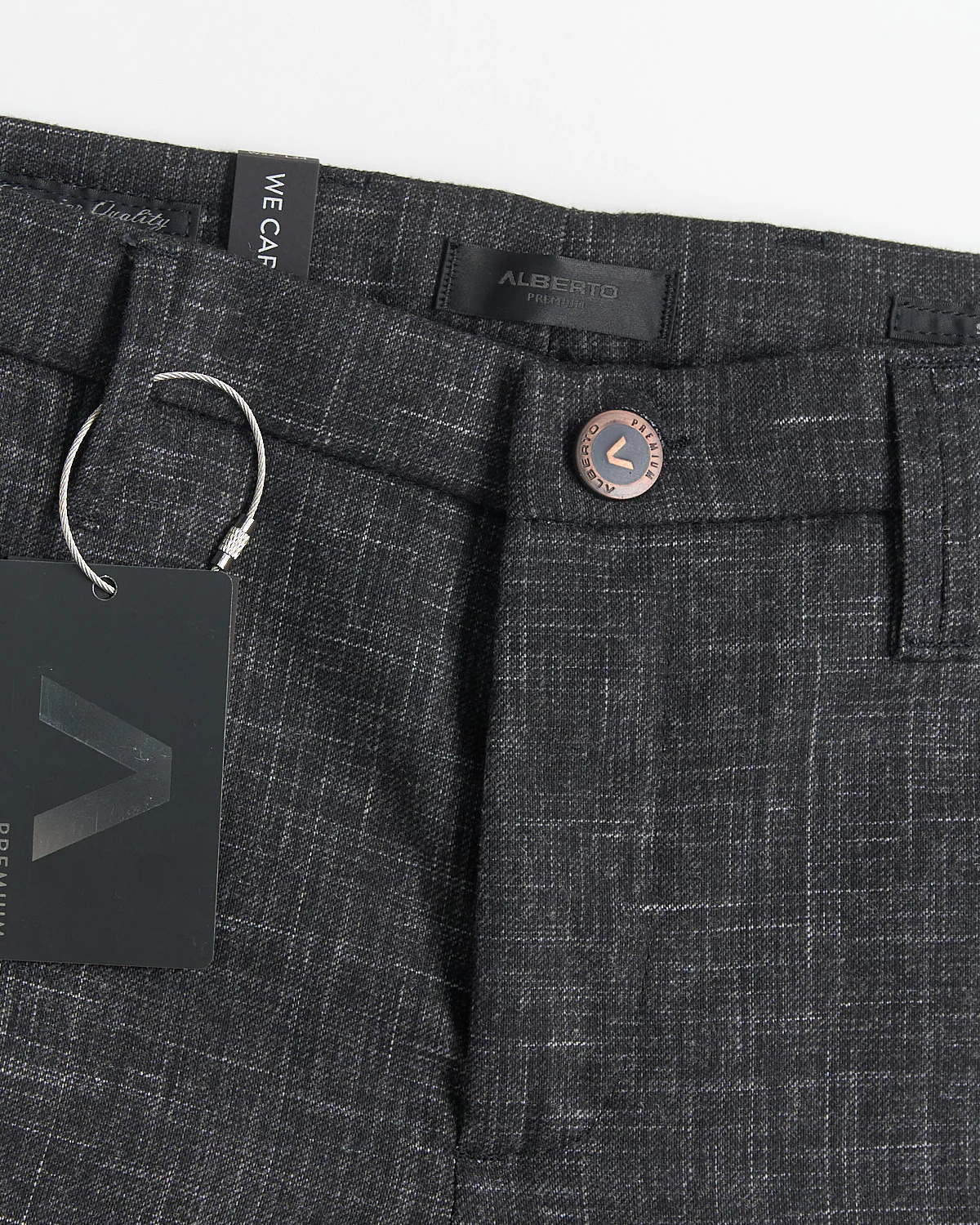 Textured Print Amazing Wool 'Rob' Fit Slim Pants - Image 5
