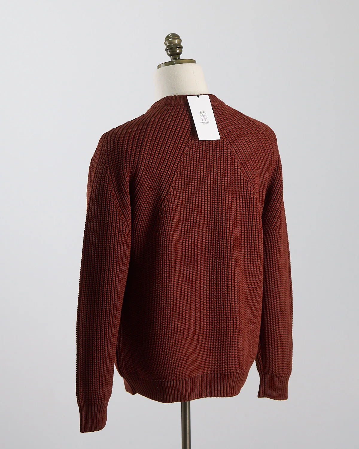 Raglan Sleeve Ribbed Signature Crewneck Sweater - Image 7