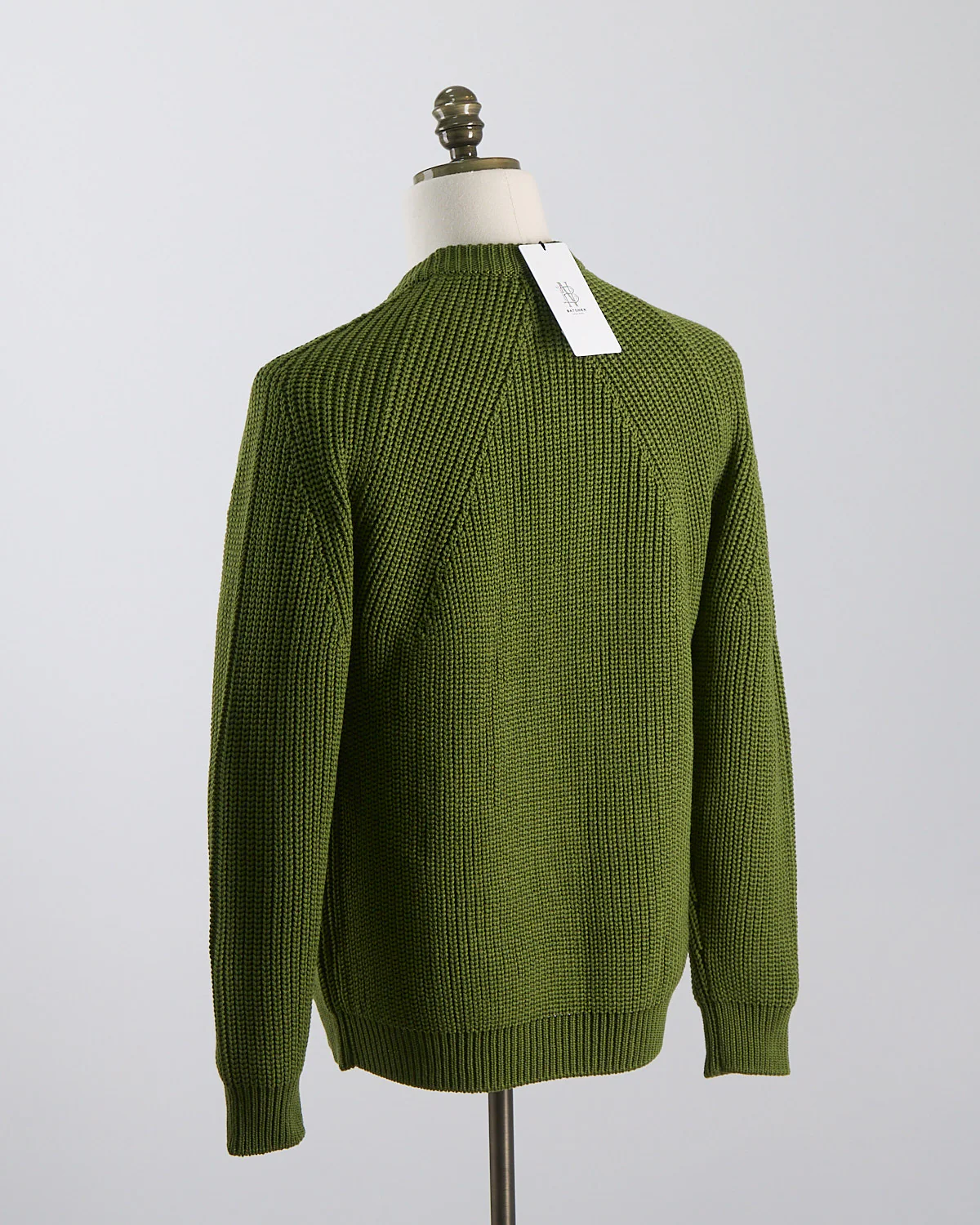 Raglan Sleeve Ribbed Signature Crewneck Sweater - Image 7