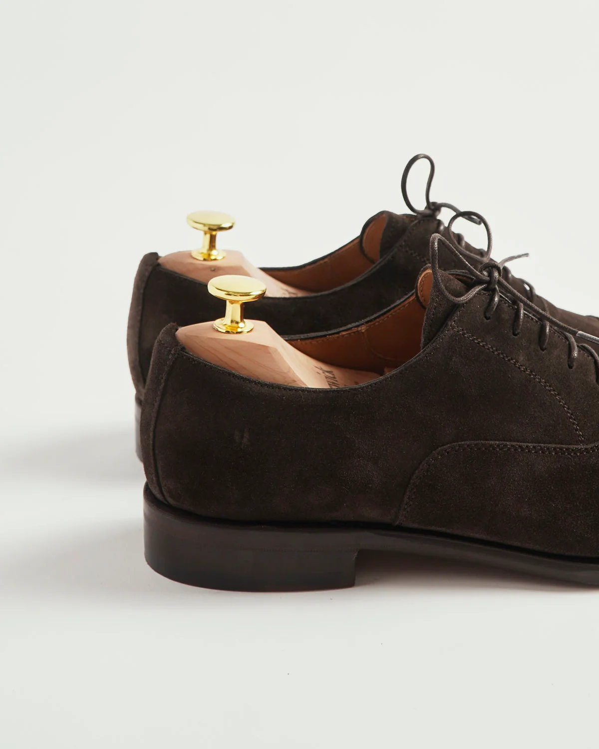 Chocolate Brown Suede Cap Toe Oxford Dress Shoe - Image 7