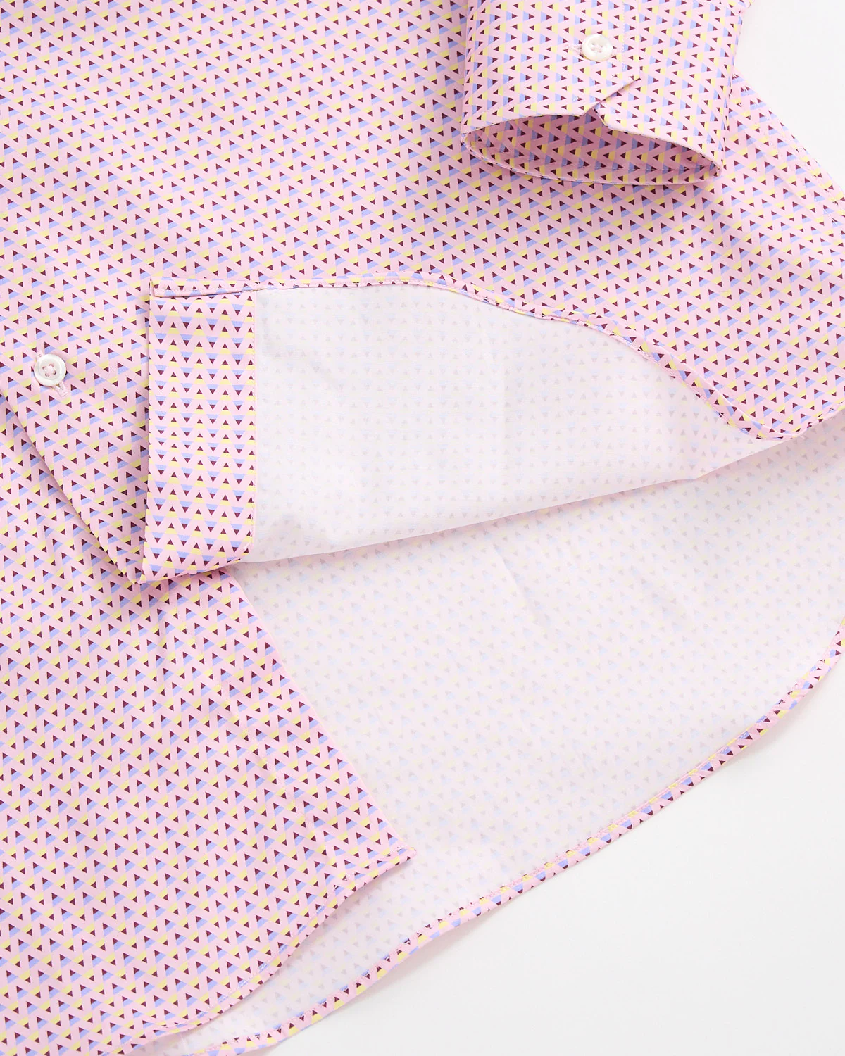 Retro Zig Zag Long Sleeve Cotton Shirt - Image 3