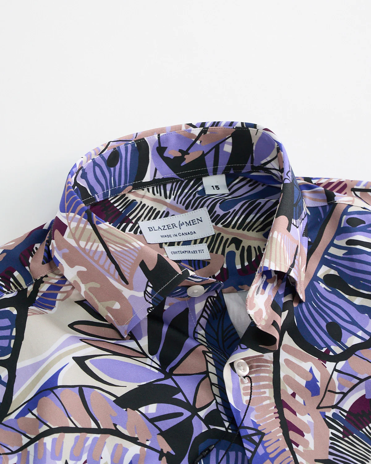 Trippy Monstera Print Long Sleeve Cotton Shirt - Image 5