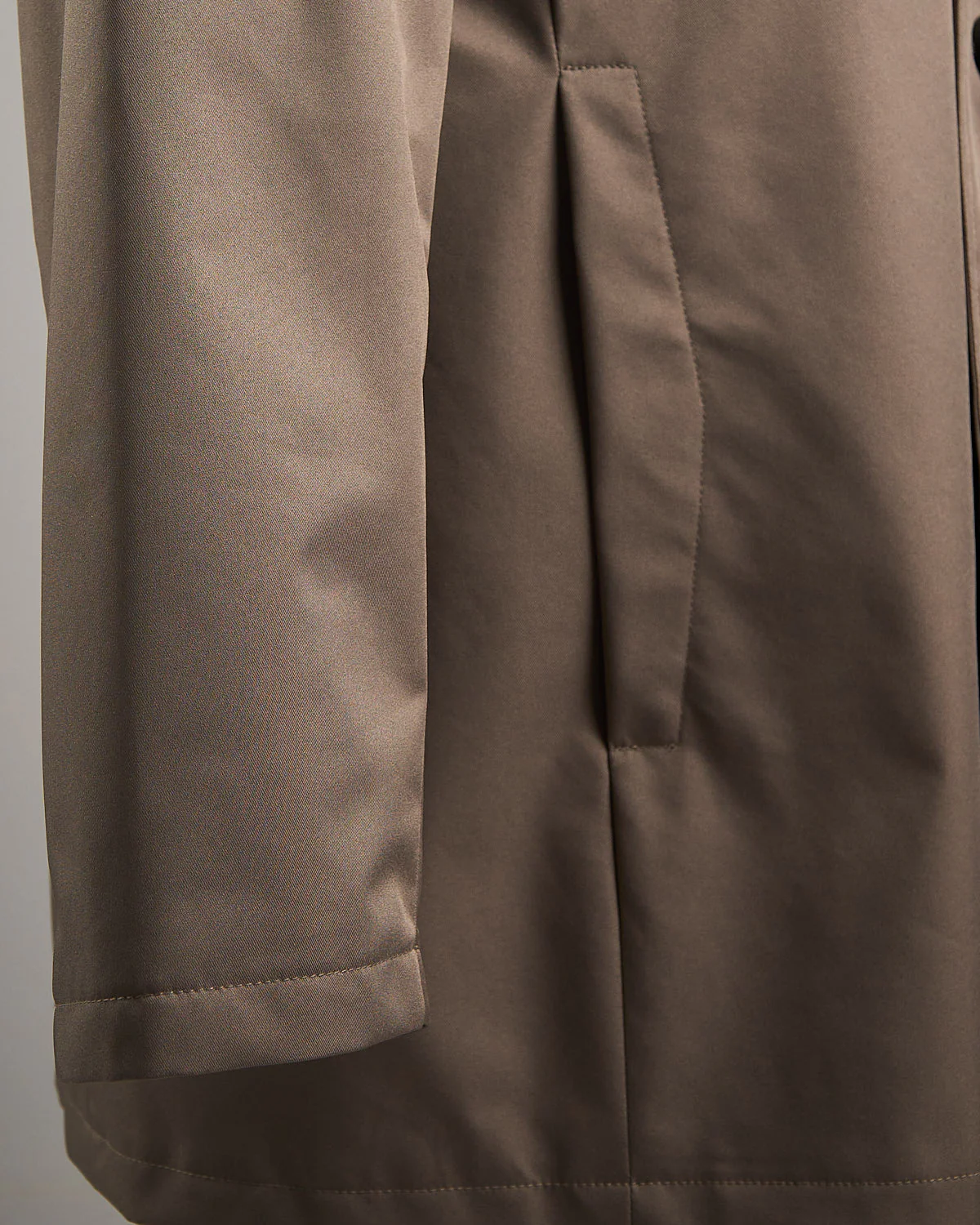 Taupe Spring Weight Car Coat - Image 5