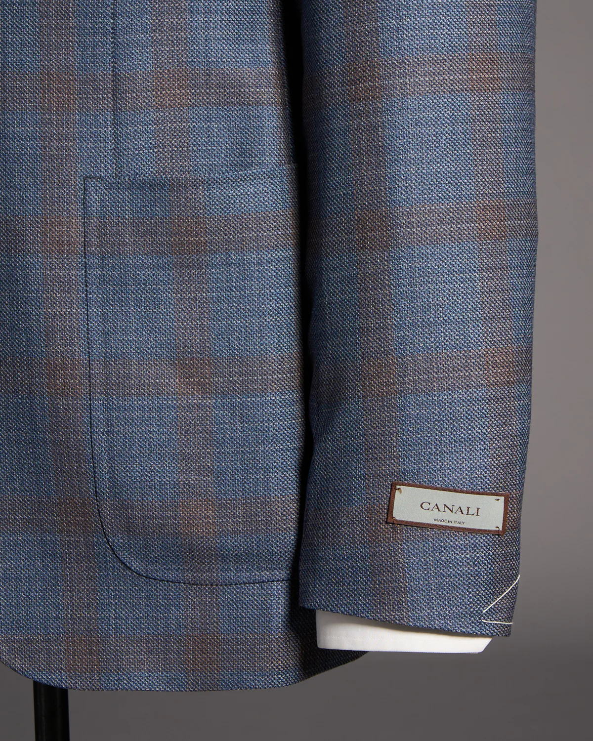 Super 130's Tonal Check 'Kei' Sport Jacket - Image 3