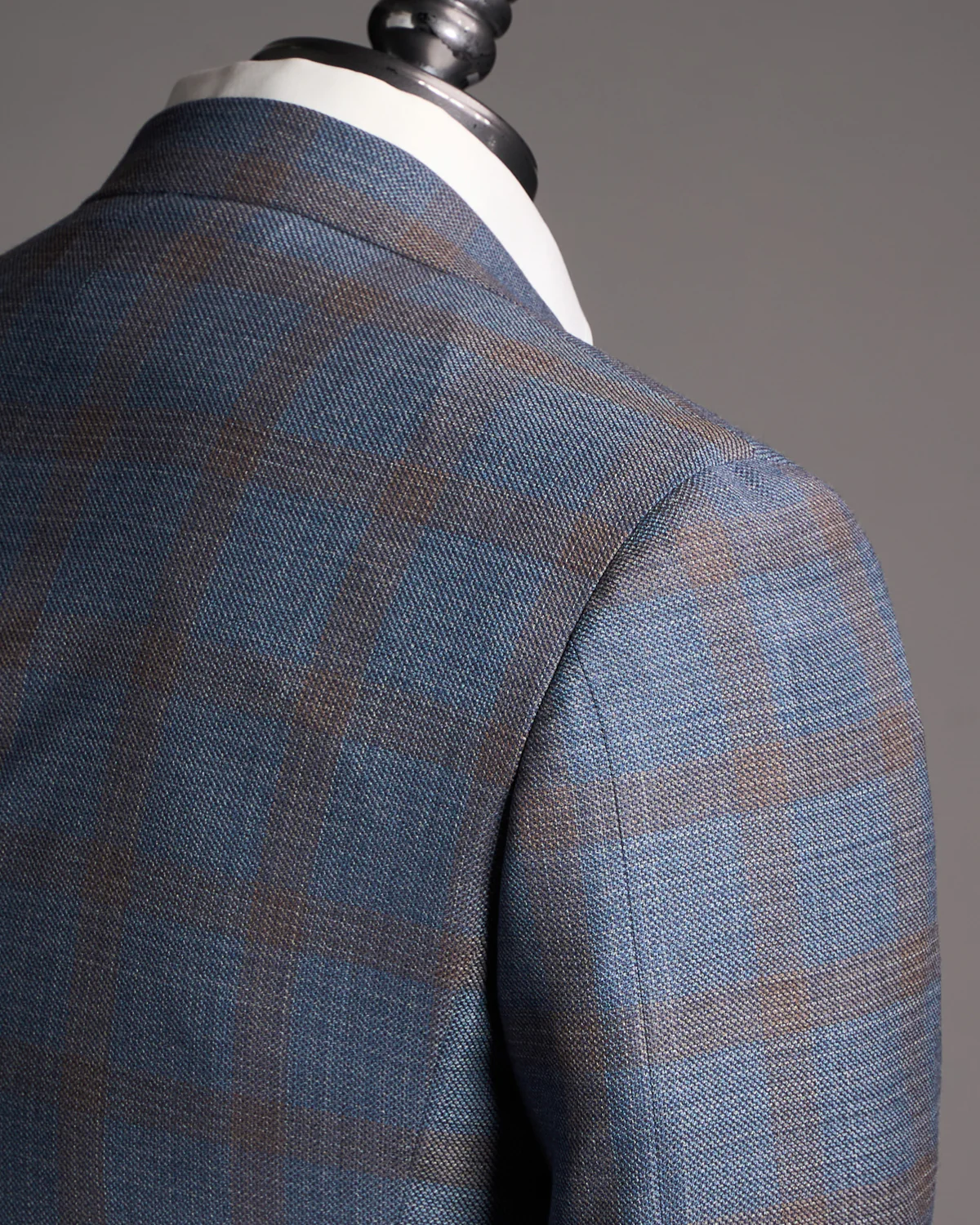 Super 130's Tonal Check 'Kei' Sport Jacket - Image 4