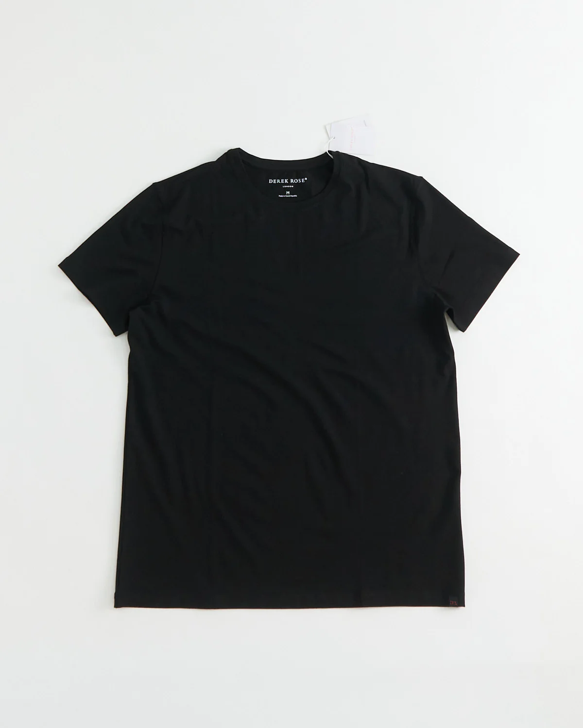 Micro Modal Basel Solid Black Crew Neck T-Shirt