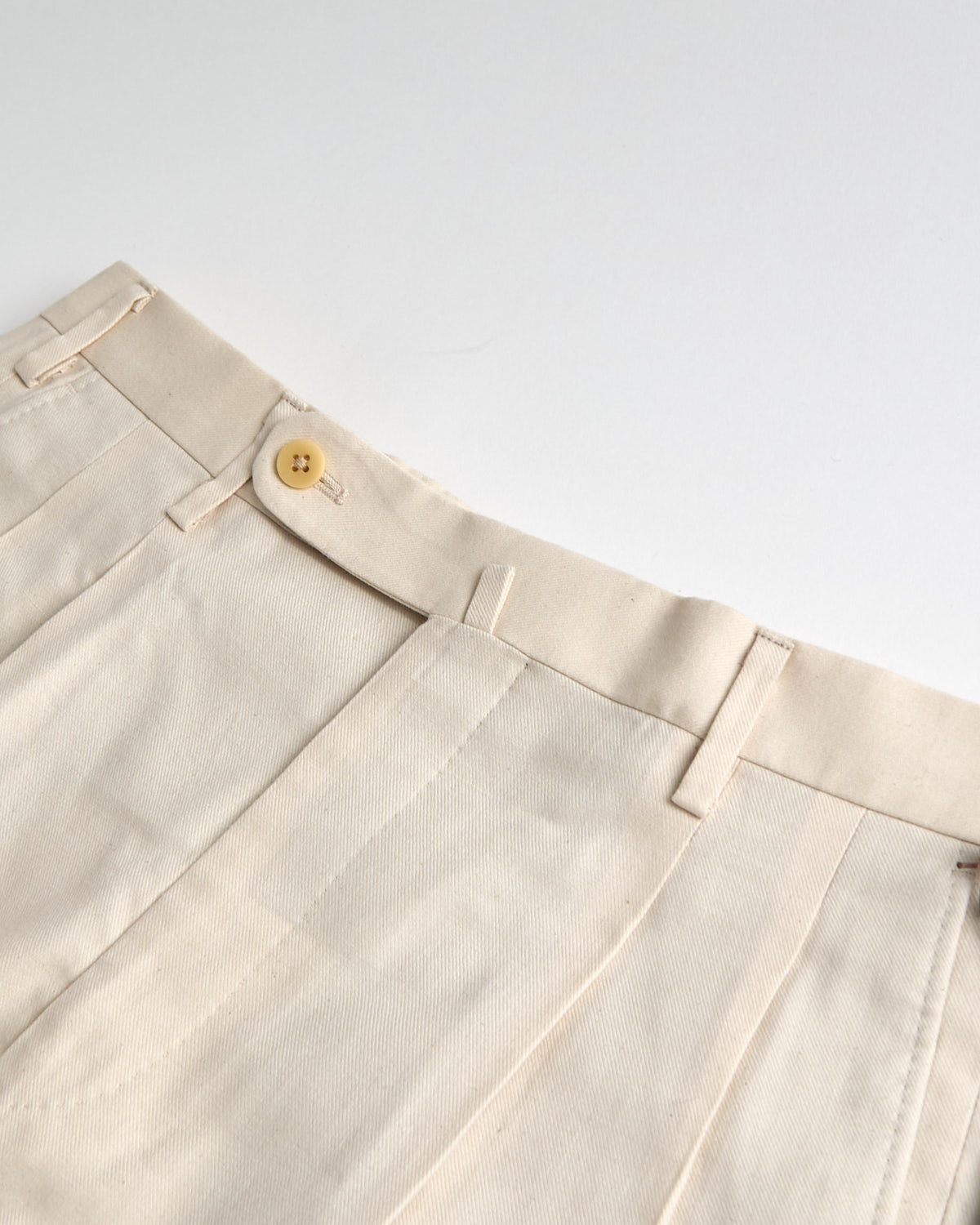 Brushed Cotton & Wool Serge Soft Pleated Trousers - Image 4