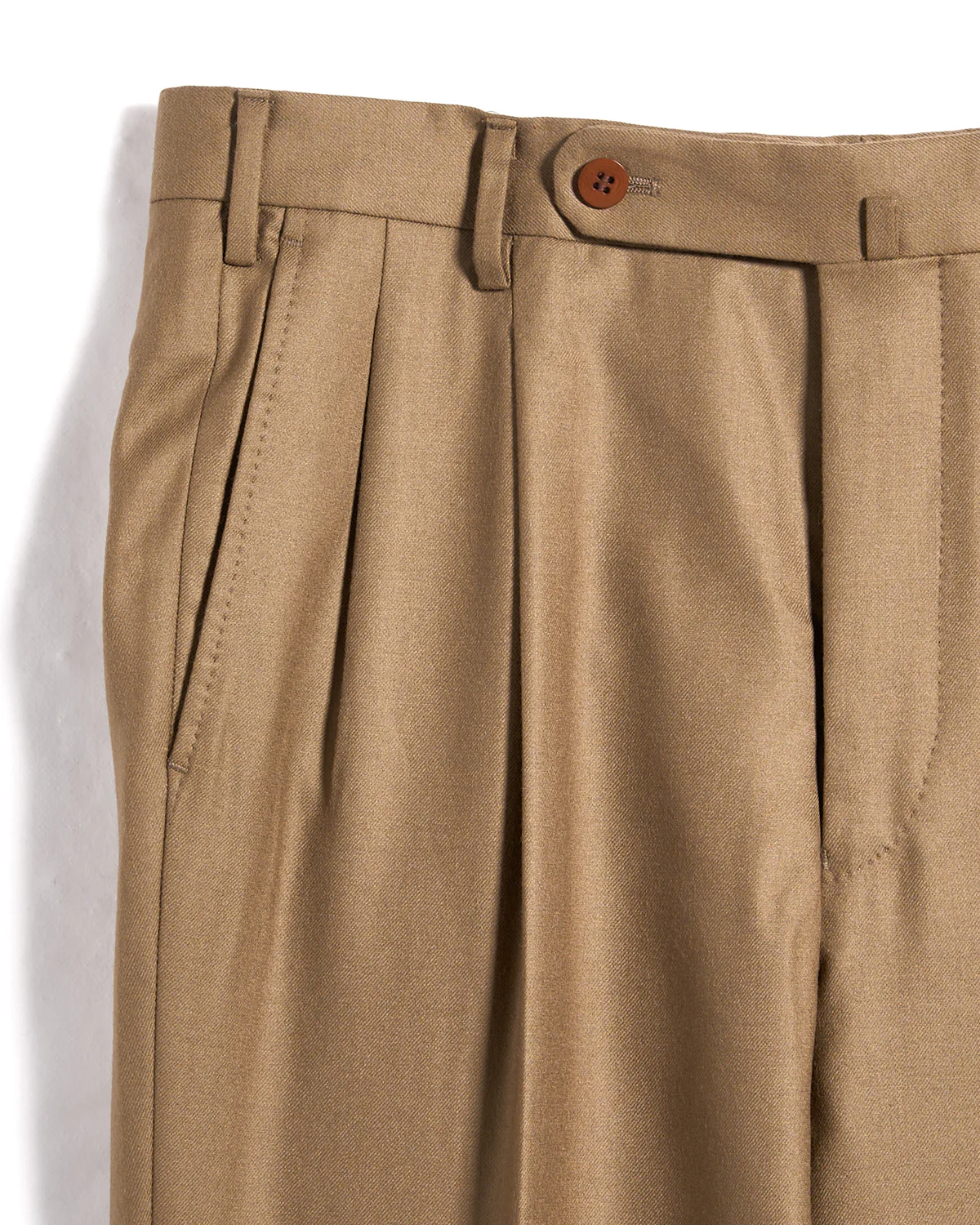 Super 120's Light Flannel Double Pleated Dress Pants - Image 7
