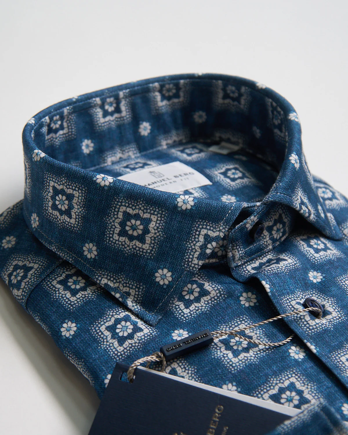 Modern Fit 'Albini 4 Flex' Bold Archival Pattern Stretch Knit Shirt - Image 2