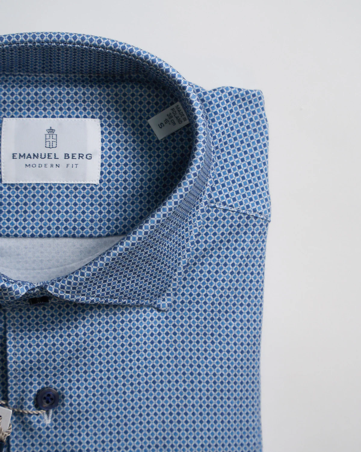 Modern Fit 'Albini 4 Flex' Neat Pattern Stretch Knit Shirt - Image 3
