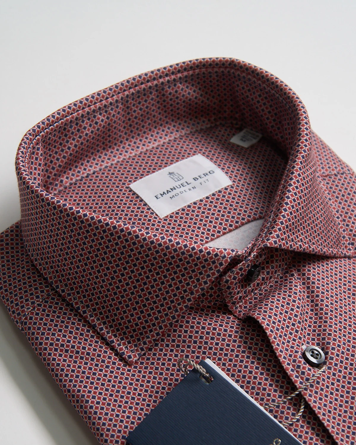 Modern Fit 'Albini 4 Flex' Neat Pattern Stretch Knit Shirt - Image 2