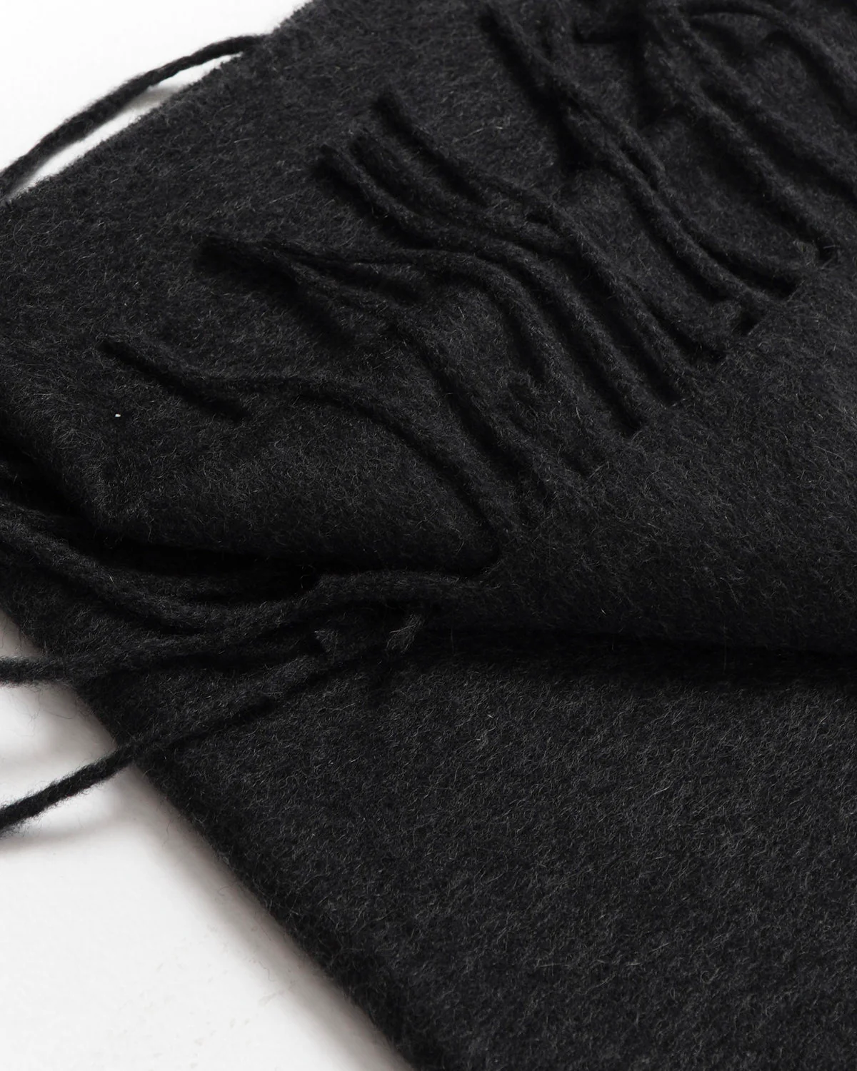 Solid Cashmere Scarf / Charcoal - Image 2