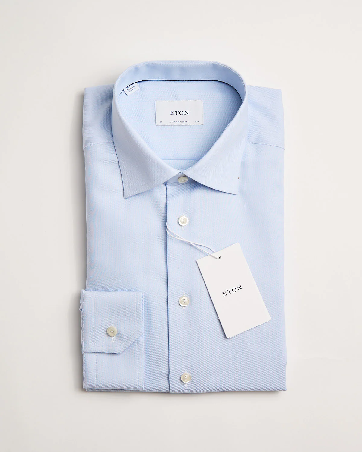 Contemporary Light Blue Melange Semi Solid Fine Twill Shirt