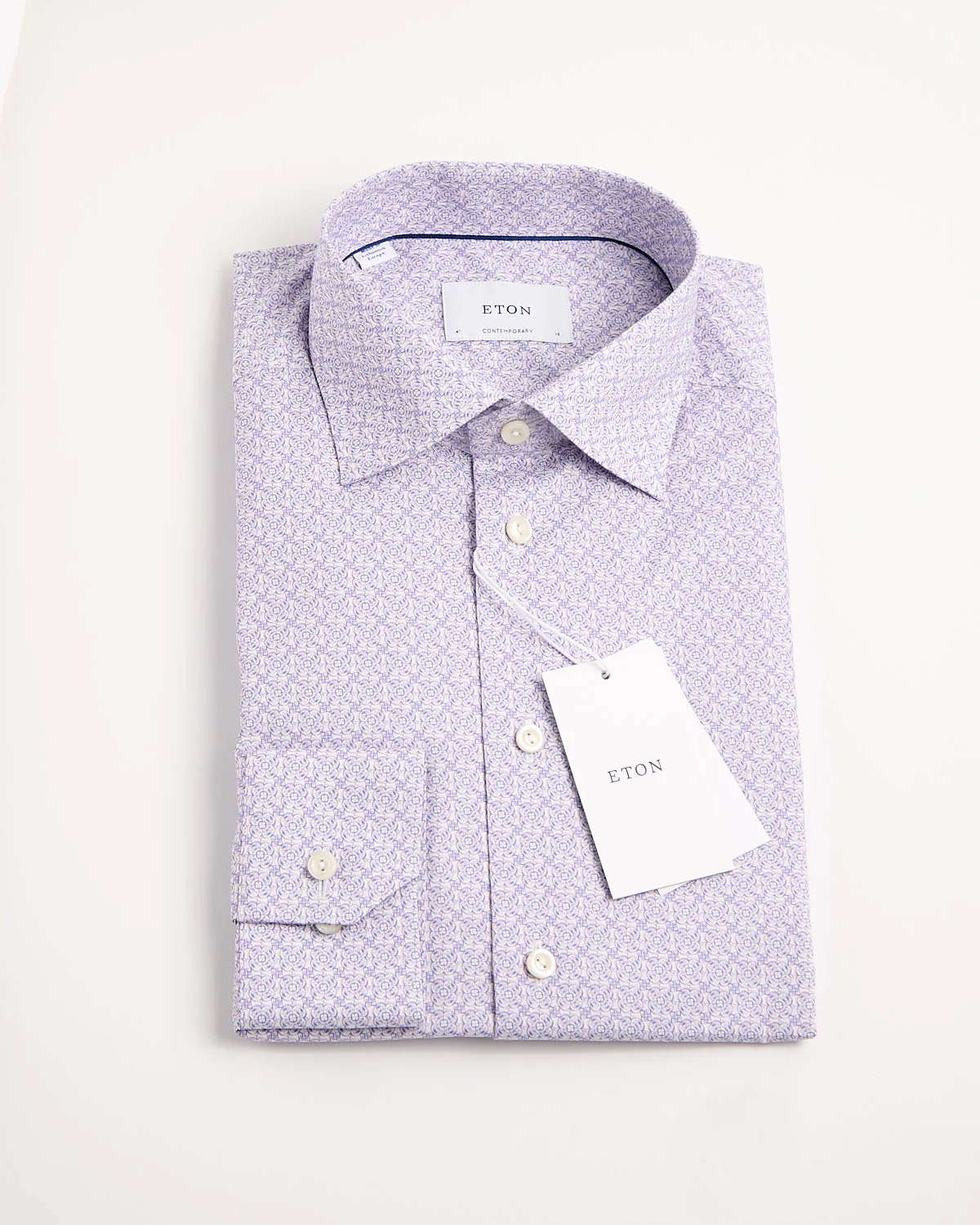 Contemporary Pink Geometric Signature Twill Shirt