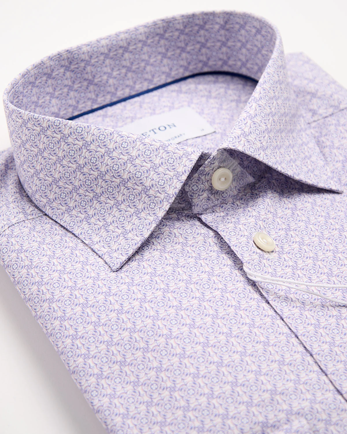 Contemporary Pink Geometric Signature Twill Shirt - Image 4