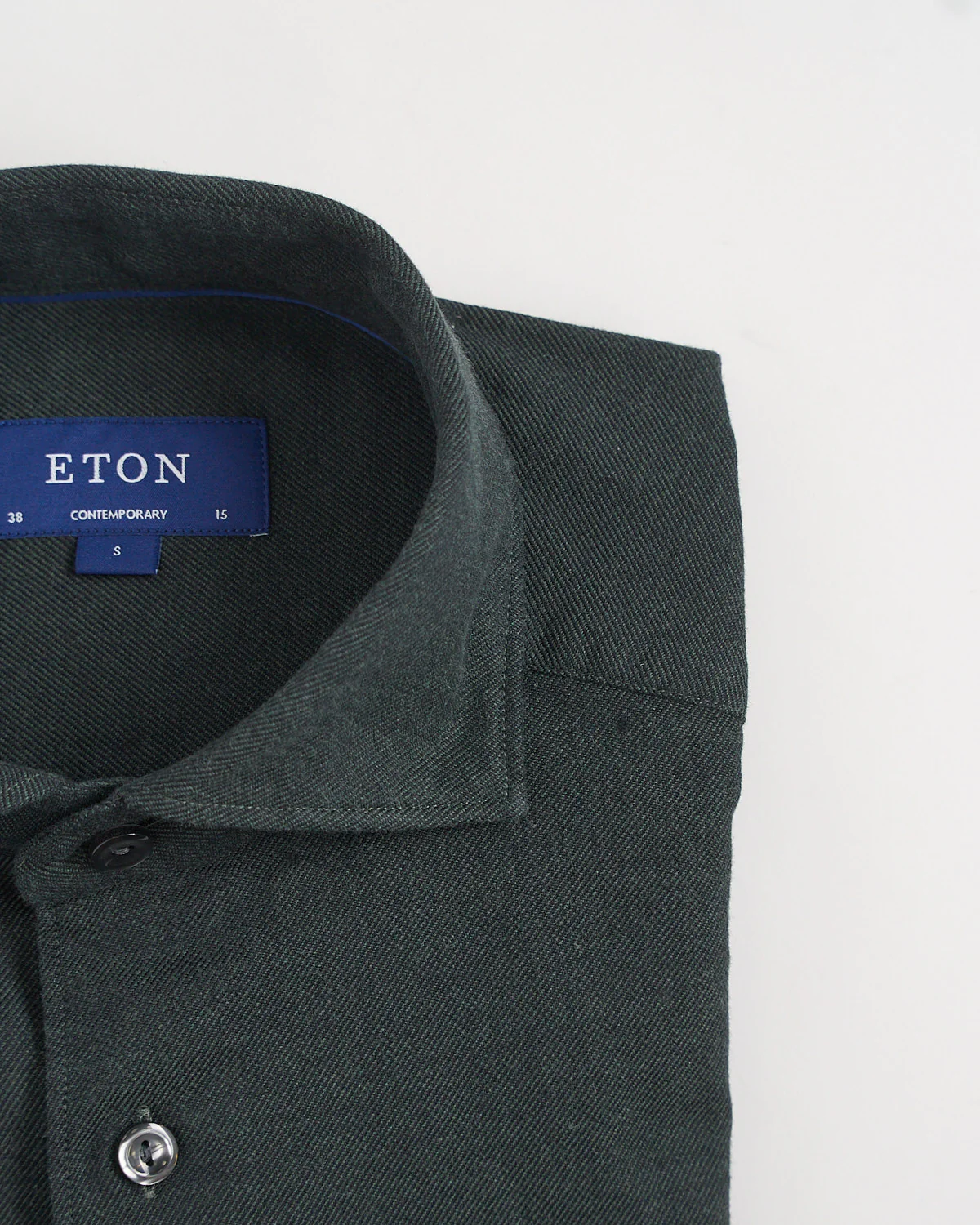 Dark Green Flannel Contemporary Shirt - Image 3