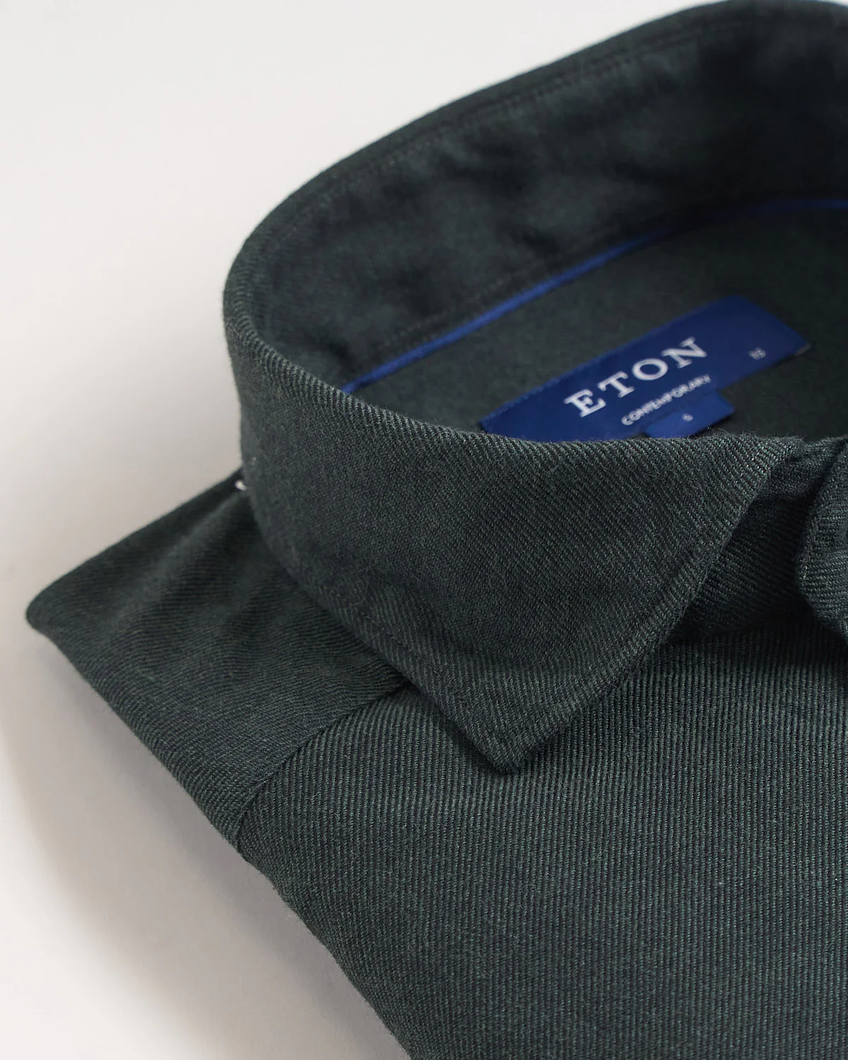 Dark Green Flannel Contemporary Shirt - Image 4