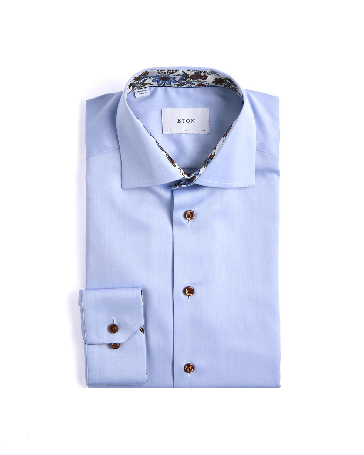 Floral Effect Slim Fit Twill Shirt