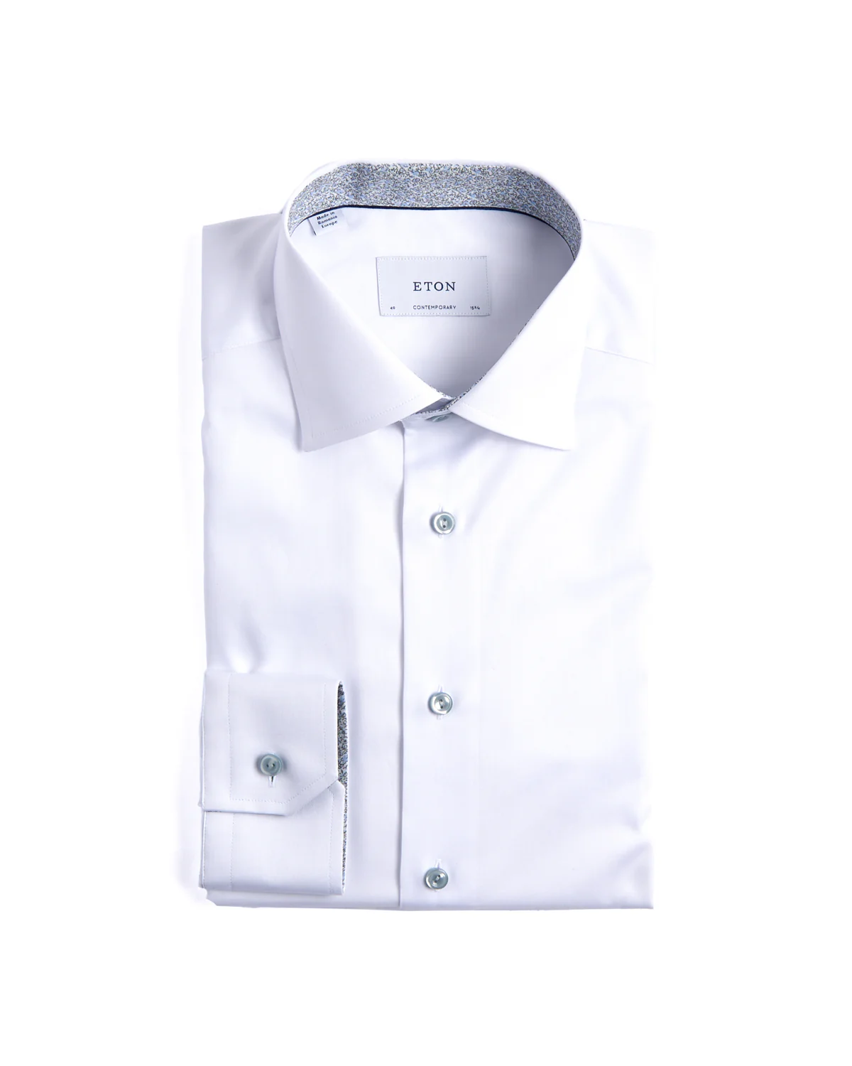 Floral Trim Signature Twill Contemporary Shirt