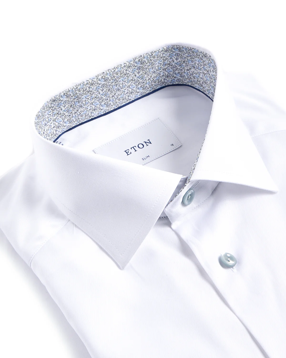Floral Trim Signature Twill Slim Shirt - Image 2