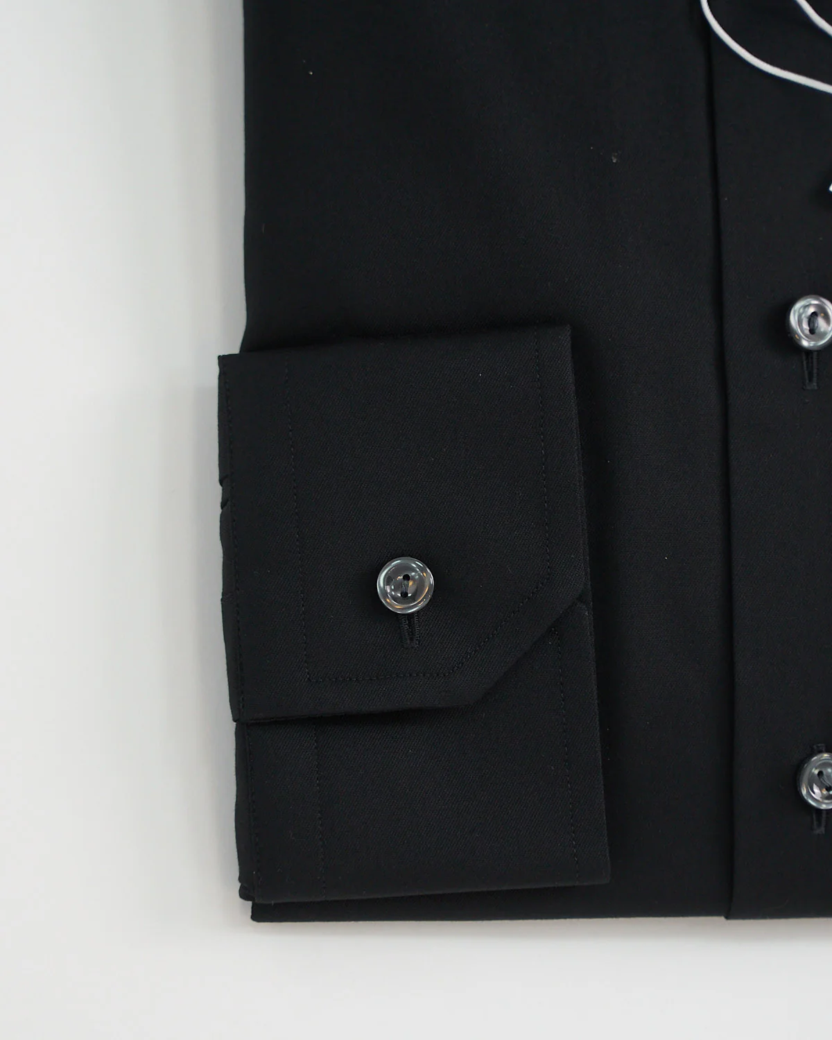 Signature Twill Black Contemporary Dress Shirt - Image 3