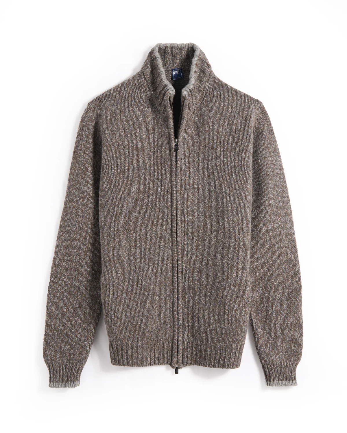 Baby Alpaca Melange Full Zip Cardigan