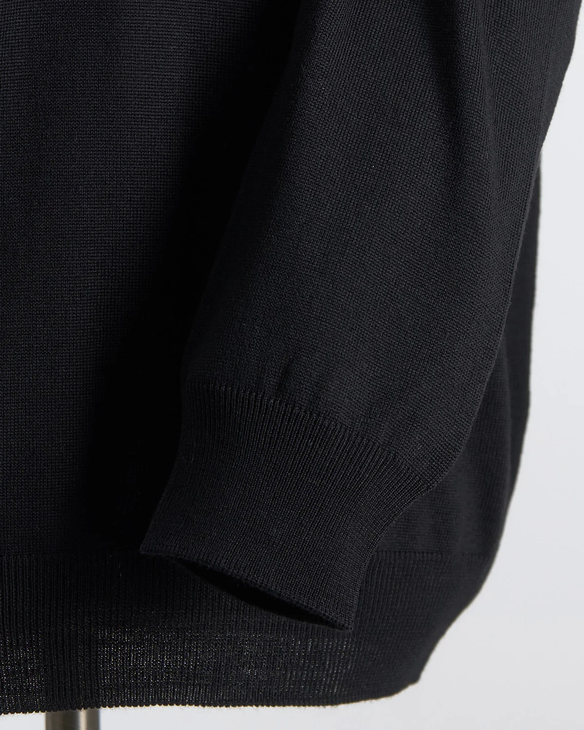 Black 12 Gauge Quarter Zip Wool Sweater - Image 14