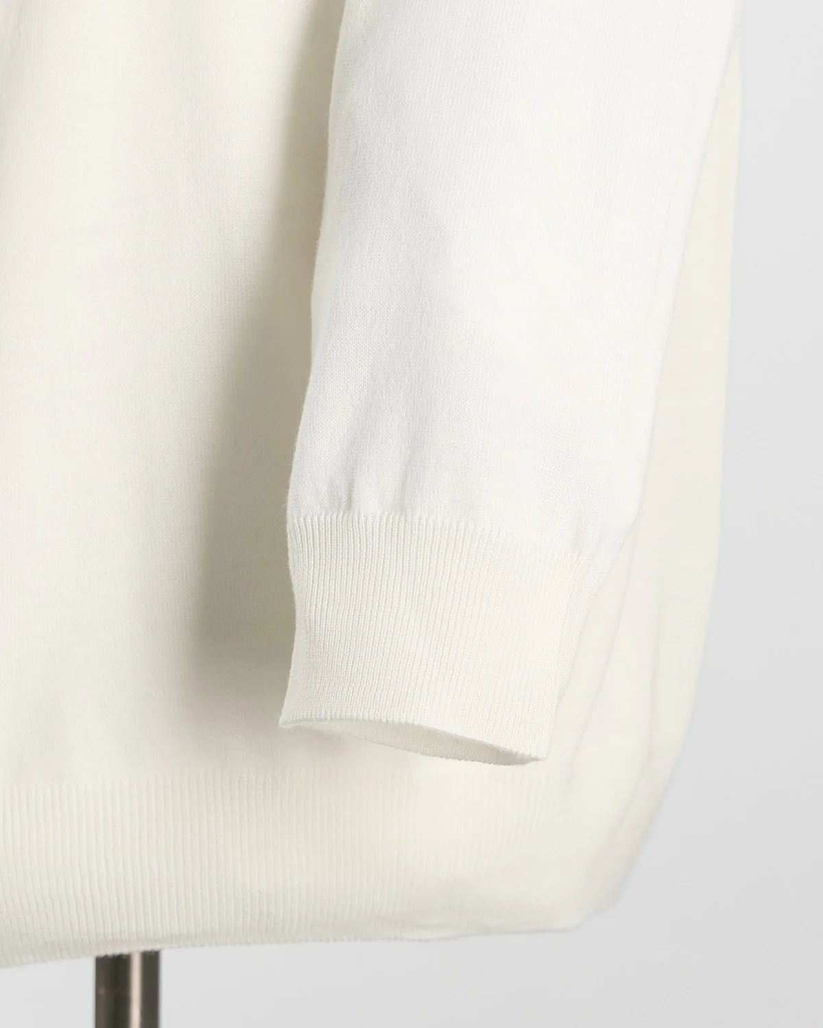 Ivory 12 Gauge Quarter Zip Wool Sweater - Image 6