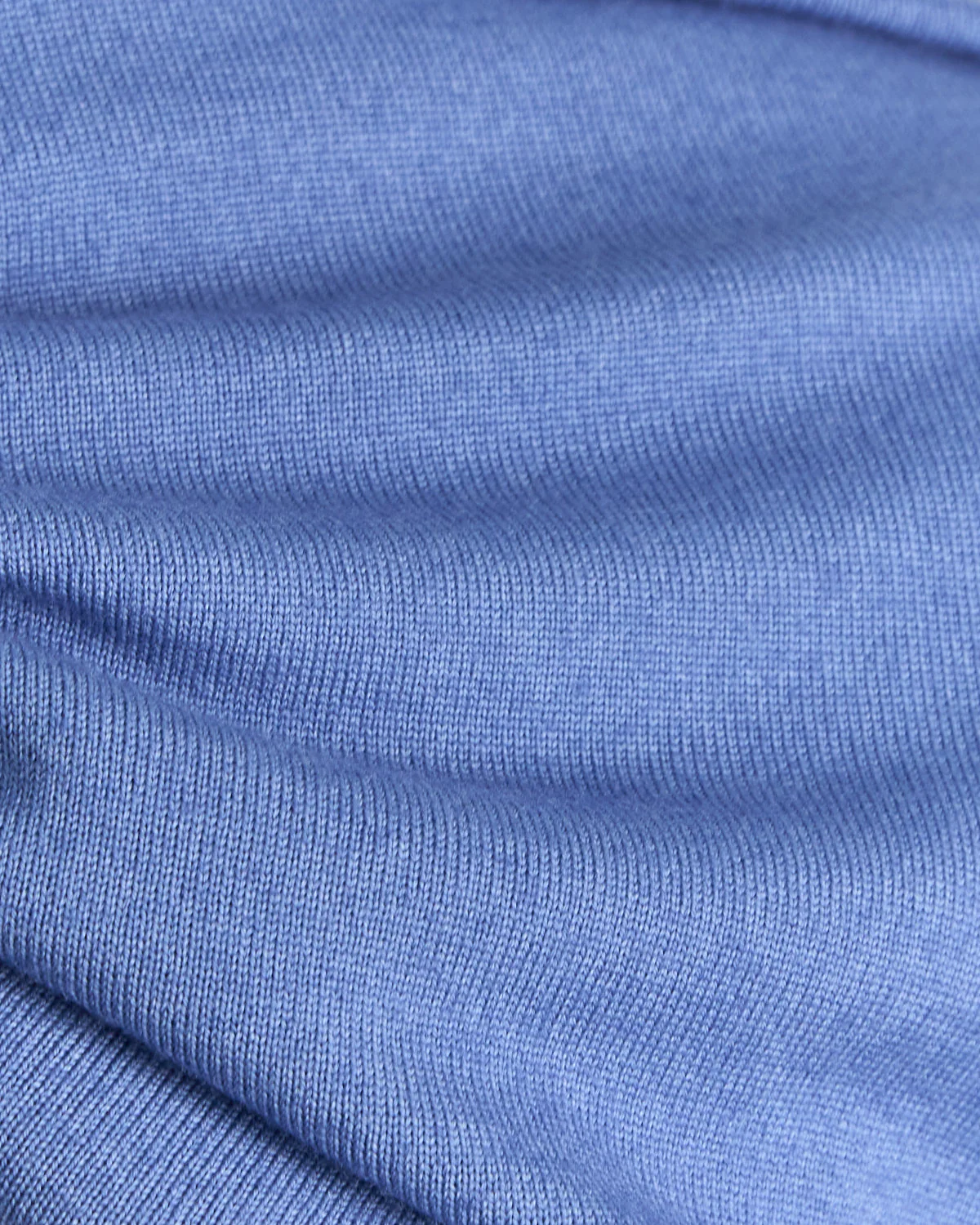 Light Blue 12 Gauge Quarter Zip Frosted Garment Dyed Wool Sweater - Image 5