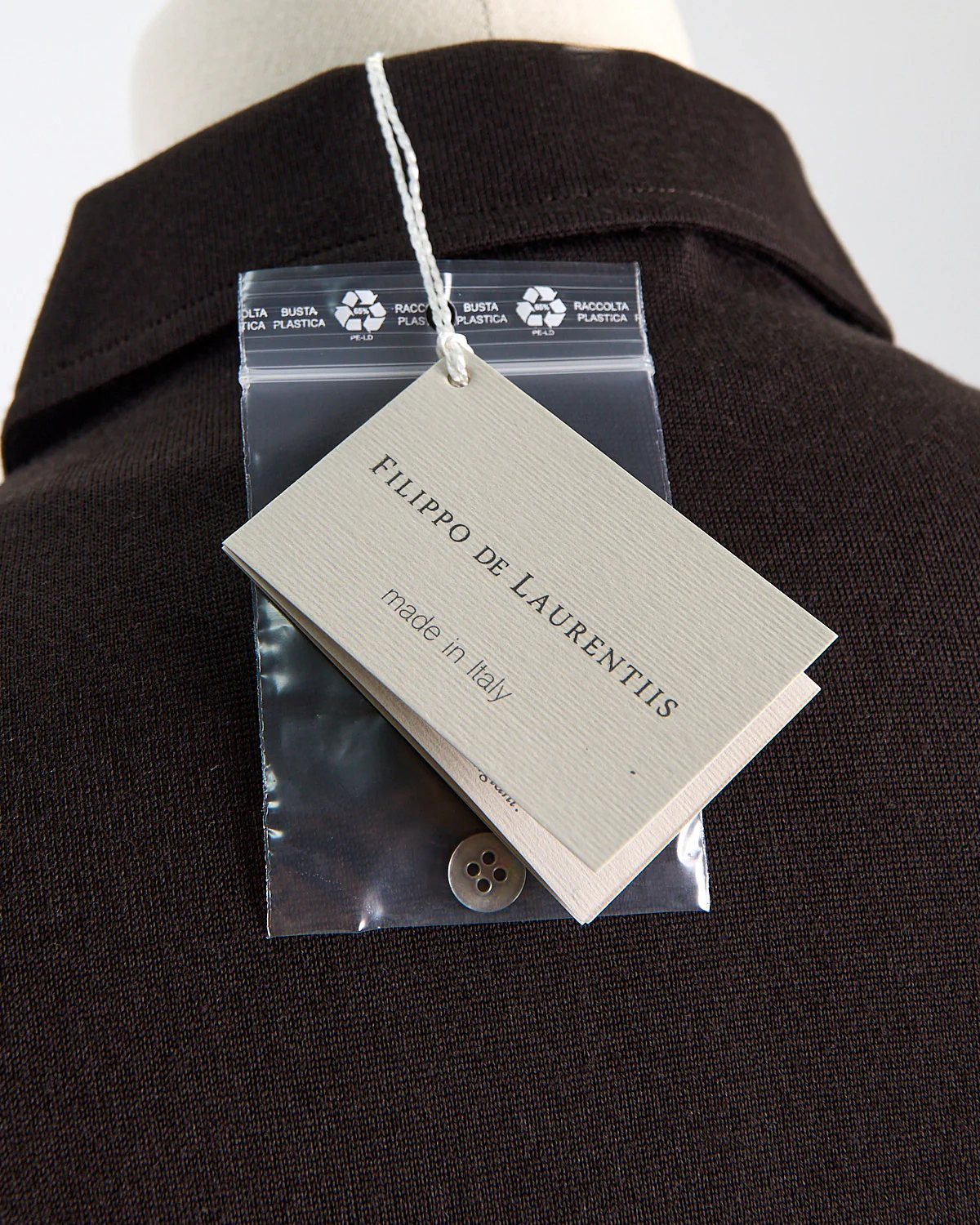 Elegant Stand-Up Collar Long Sleeve Fine Merino Polo - Image 5