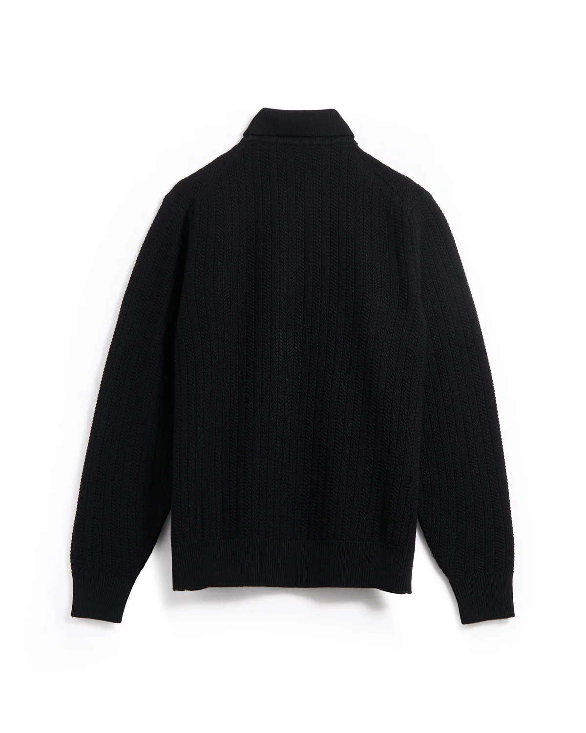 Jacquard Knit Full Button Sweater Shirt - Image 3