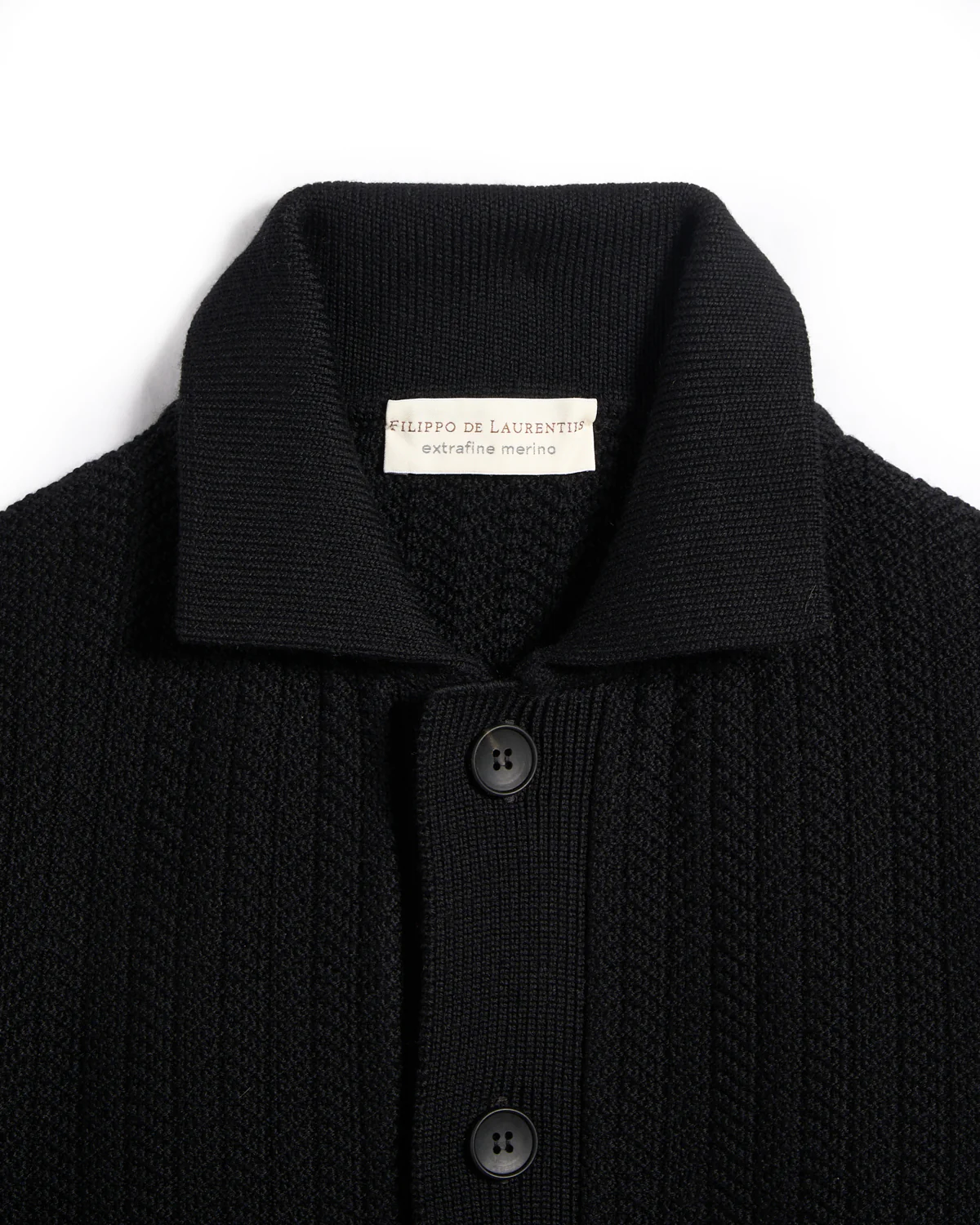 Jacquard Knit Full Button Sweater Shirt - Image 4