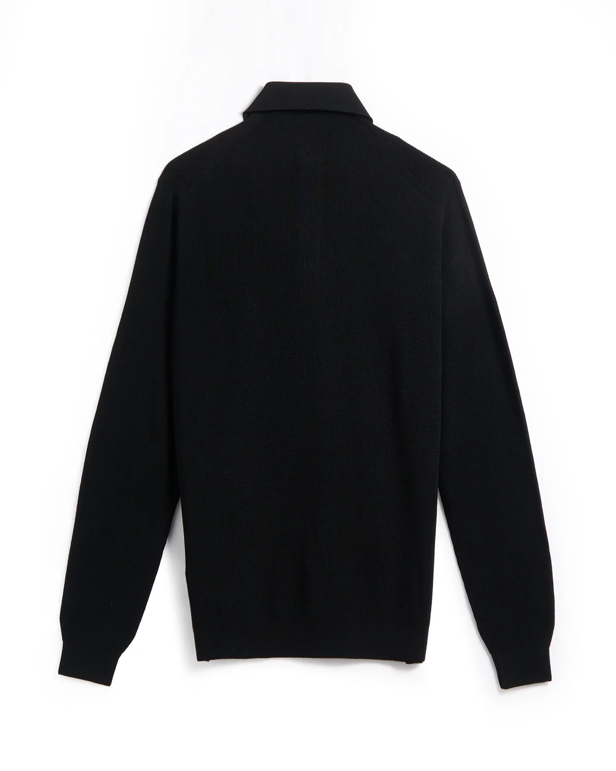 Liquid Jersey Wool Elevated Long Sleeve Polo - Image 3