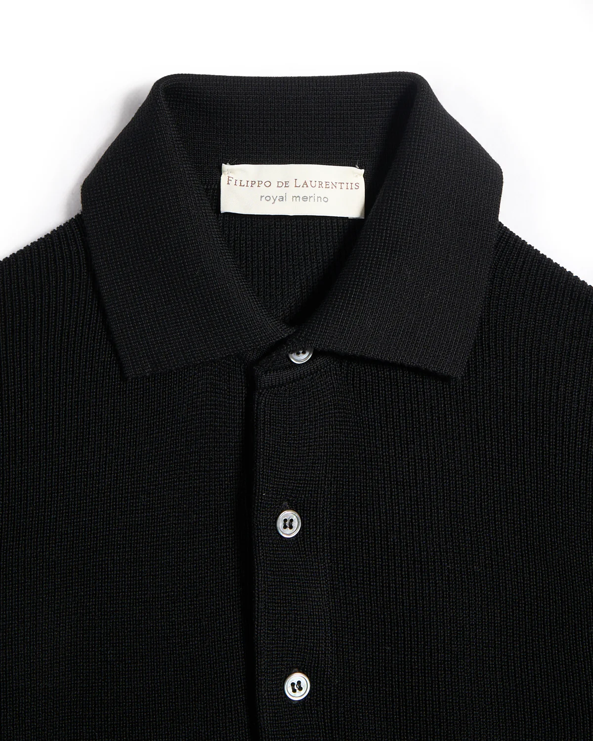 Liquid Jersey Wool Elevated Long Sleeve Polo - Image 4