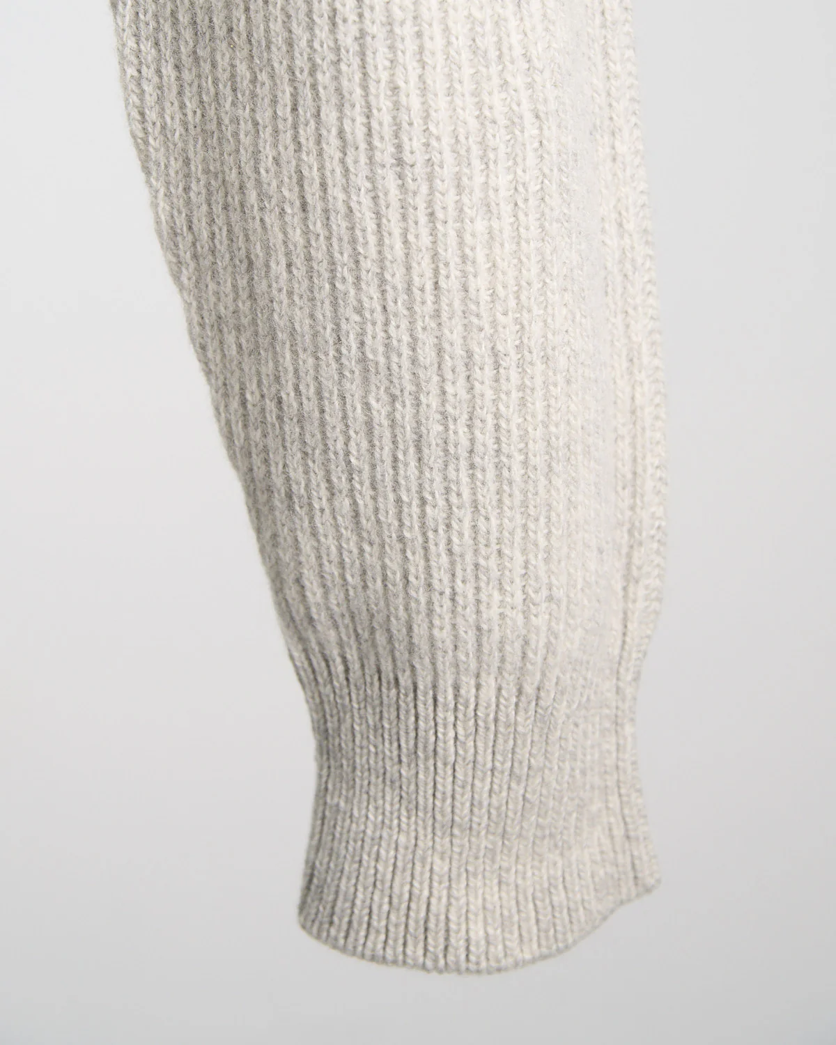 Wardrobe Staple Cashmere Blend Ribbed Quarter Zip Sweater - Image 6