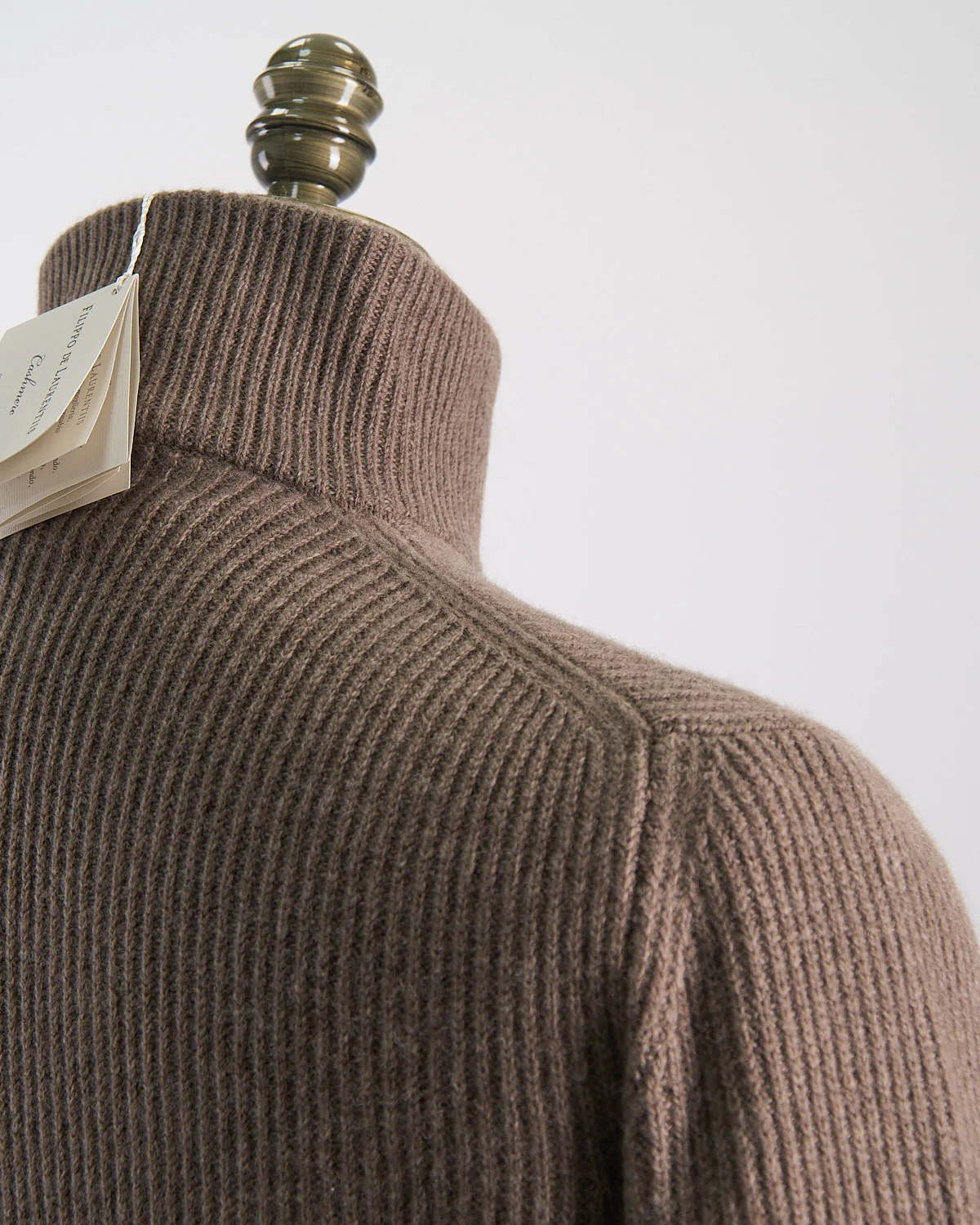 Wardrobe Staple Cashmere Blend Ribbed Quarter Zip Sweater - Image 5