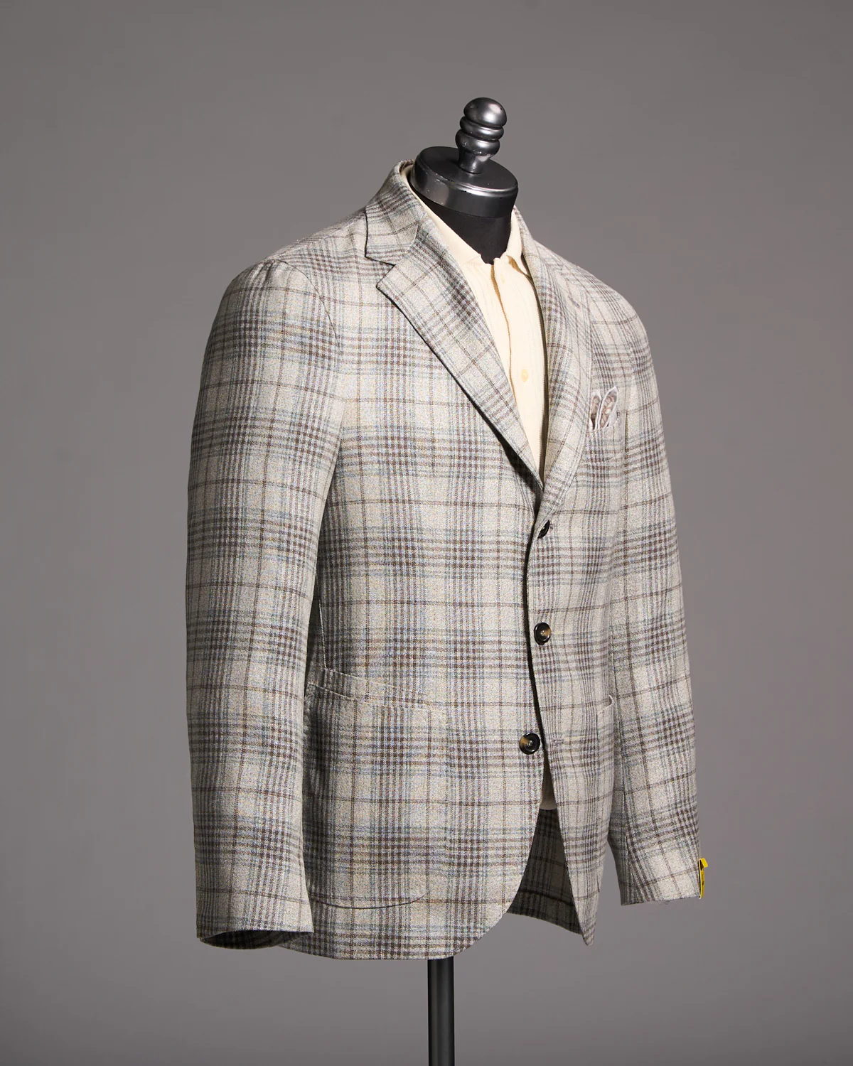 Salina Silk & Wool Hopsack Check Neopolitan Jacket