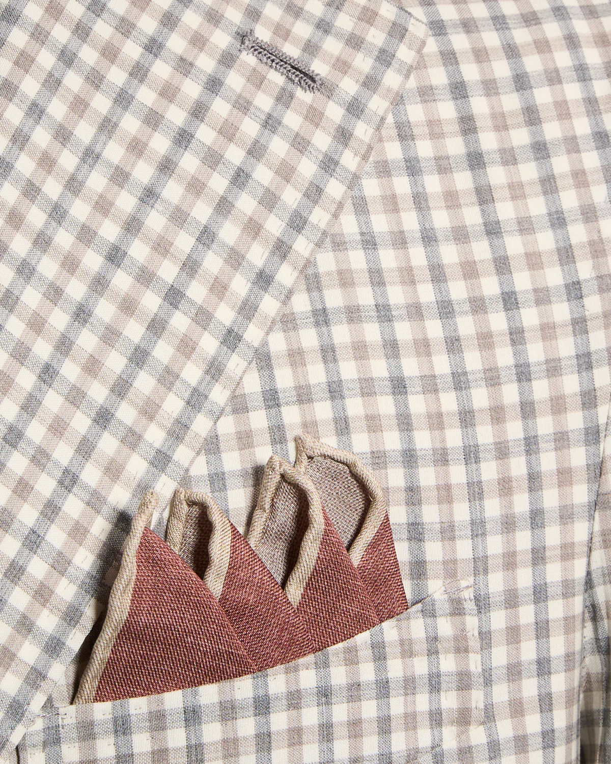 Salina Wool & Cashmere Gingham Neopolitan Jacket - Image 5