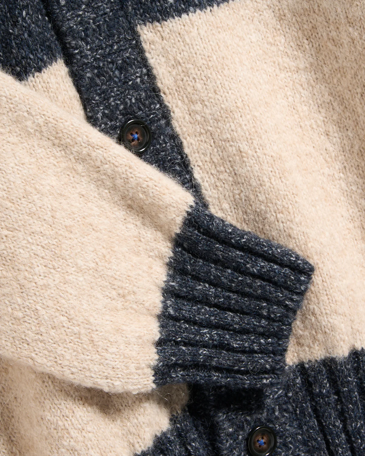 Bold Stripe Fuzzy Cardigan - Image 2