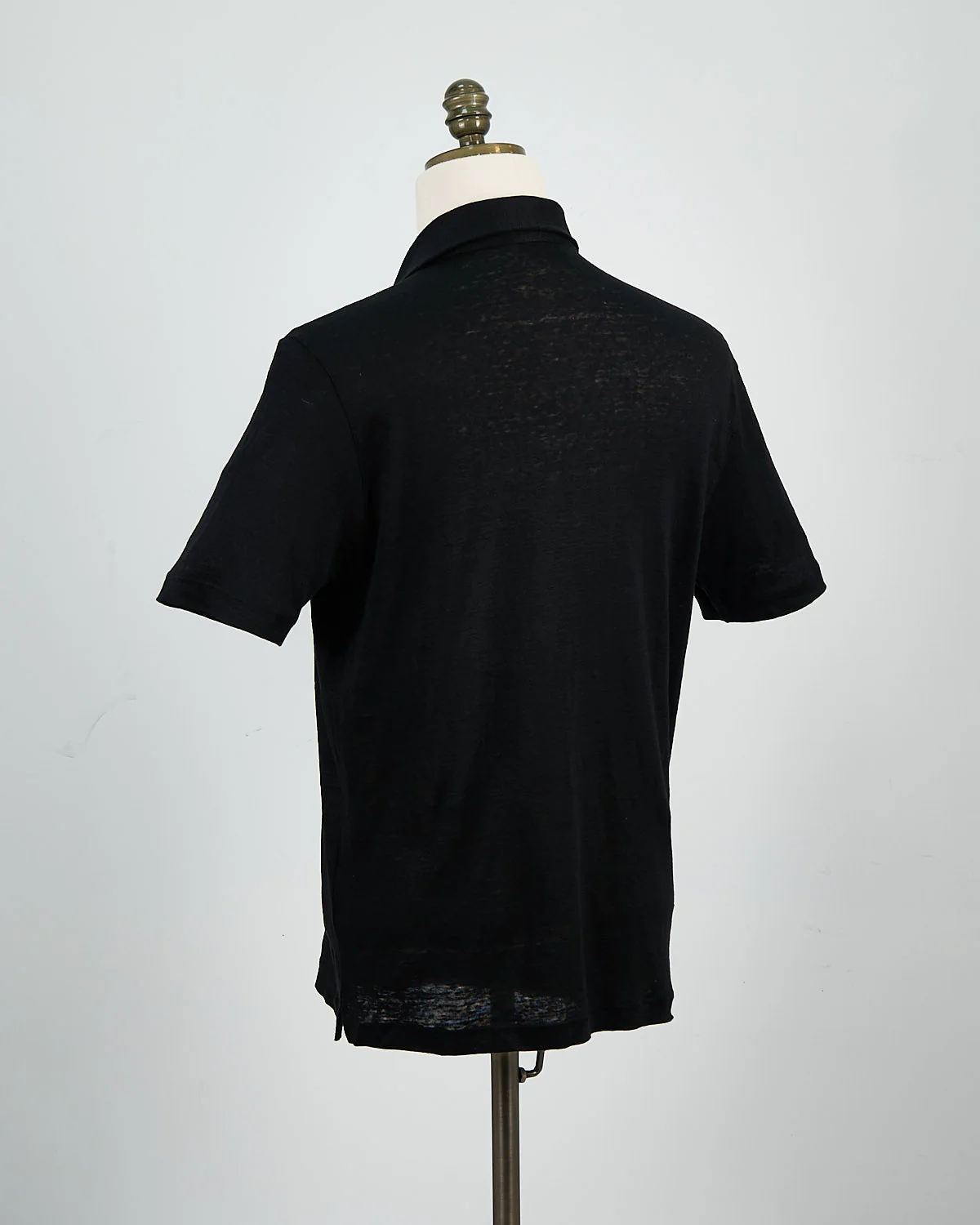 100% Linen Standup Collar Polo - Image 2