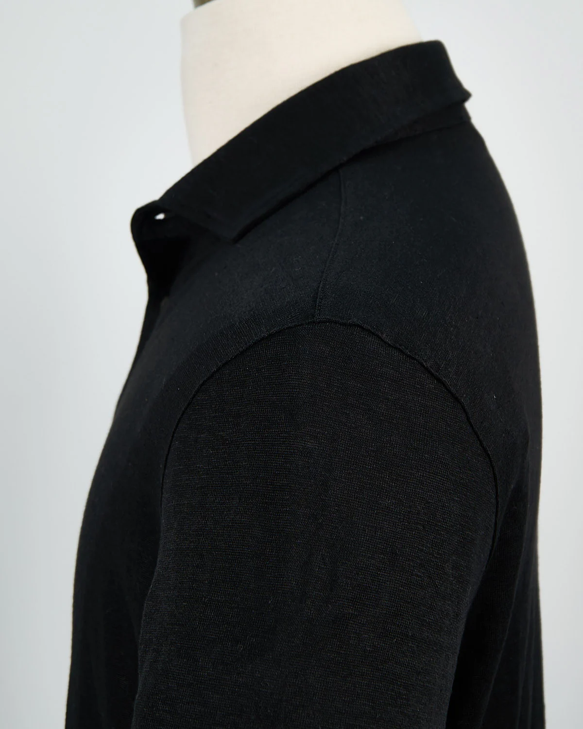 100% Linen Standup Collar Polo - Image 3