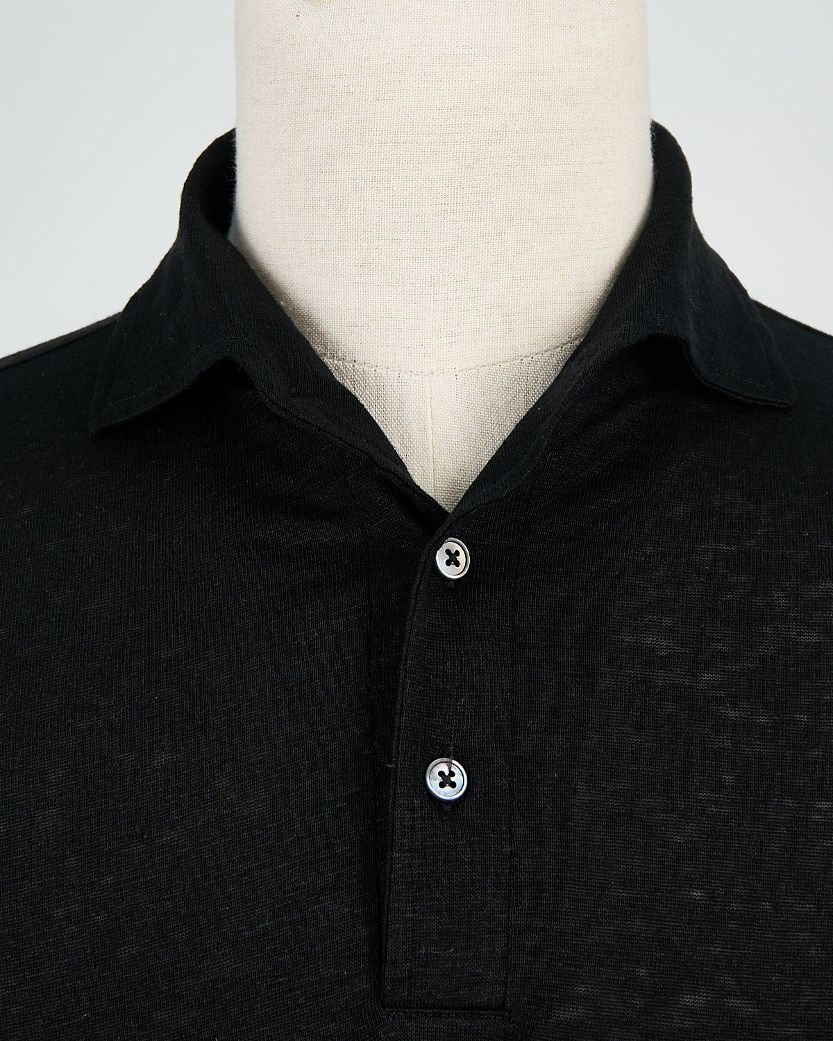 100% Linen Standup Collar Polo - Image 4