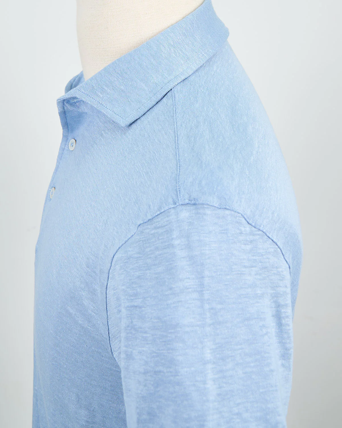 100% Linen Standup Collar Polo - Image 3