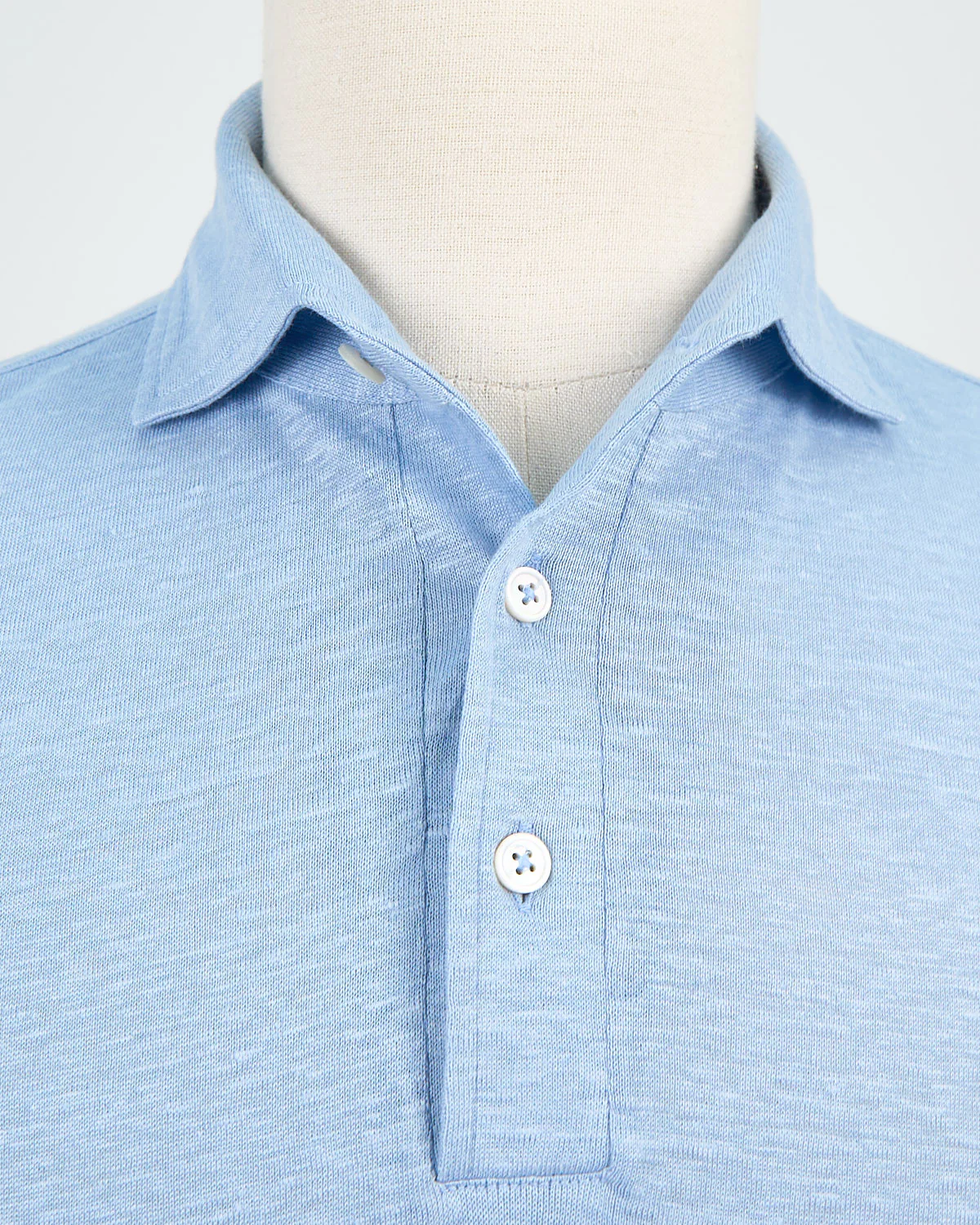 100% Linen Standup Collar Polo - Image 4